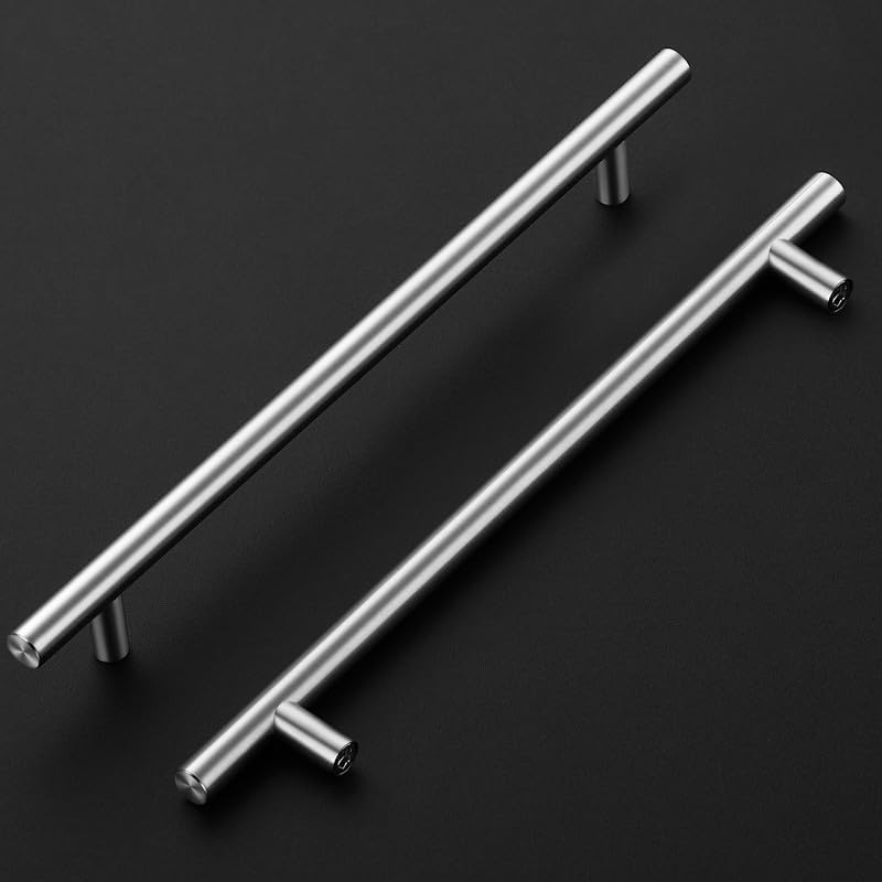 Ravinte Pack of 25 Silver Furniture Handles, T Bar Handles for Kitchen Cabinets, 224 Mm, Hole Centre, Cabinet Handles, Rustproof Stainless Steel Furniture Door Handles image number 4