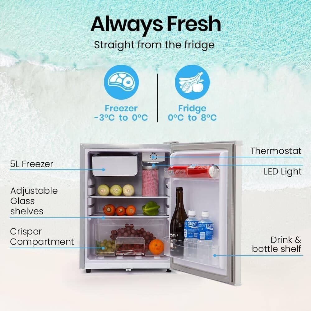 GECKO 70L Portable Fridge Freezer for Car Camping Caravans Fridges Refrigerator Cooler 12V/24V/240V image number 2