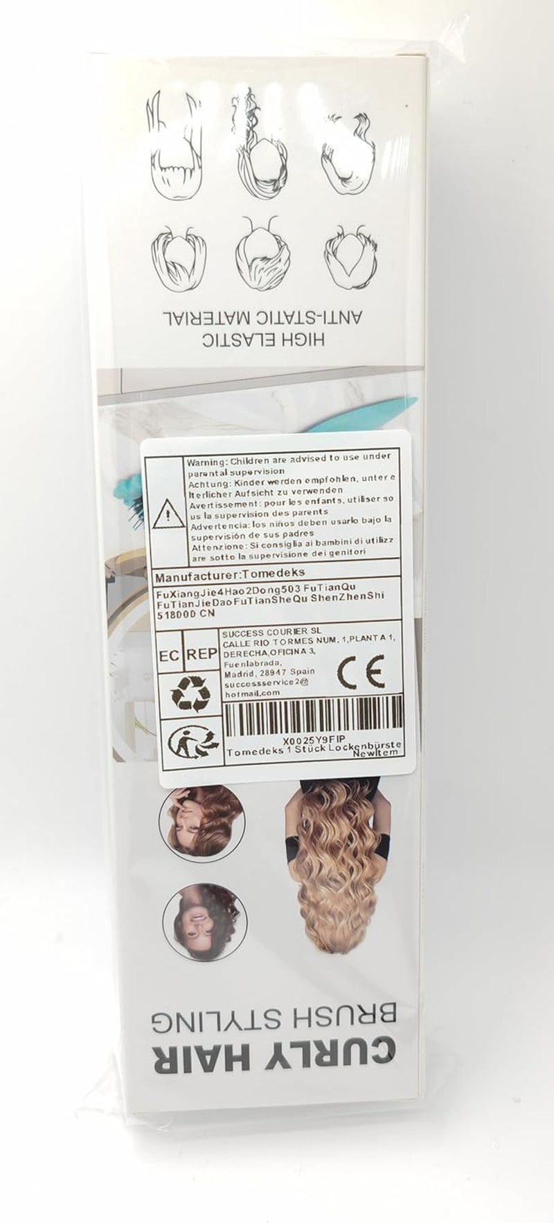 Tomedeks 1 X Brush Curl, Curl Defining Brush, Boar Bristle Hair Styling Brush for Detangling, Shaping, Curly Hair Brush for Women and Men (Green) image number 2