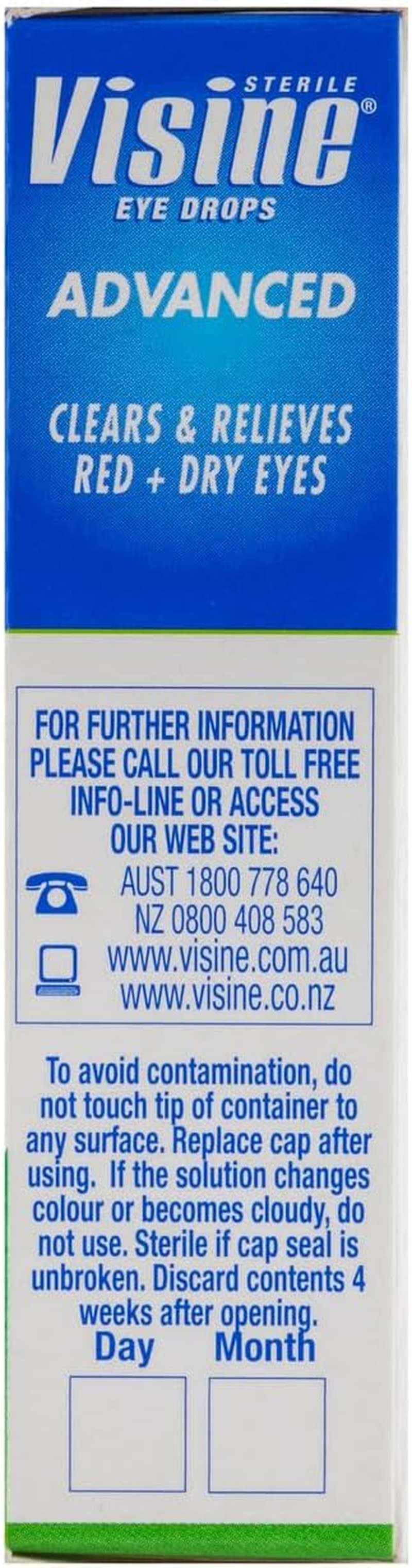 Visine Advanced Eye Drops, 15 Milliliters