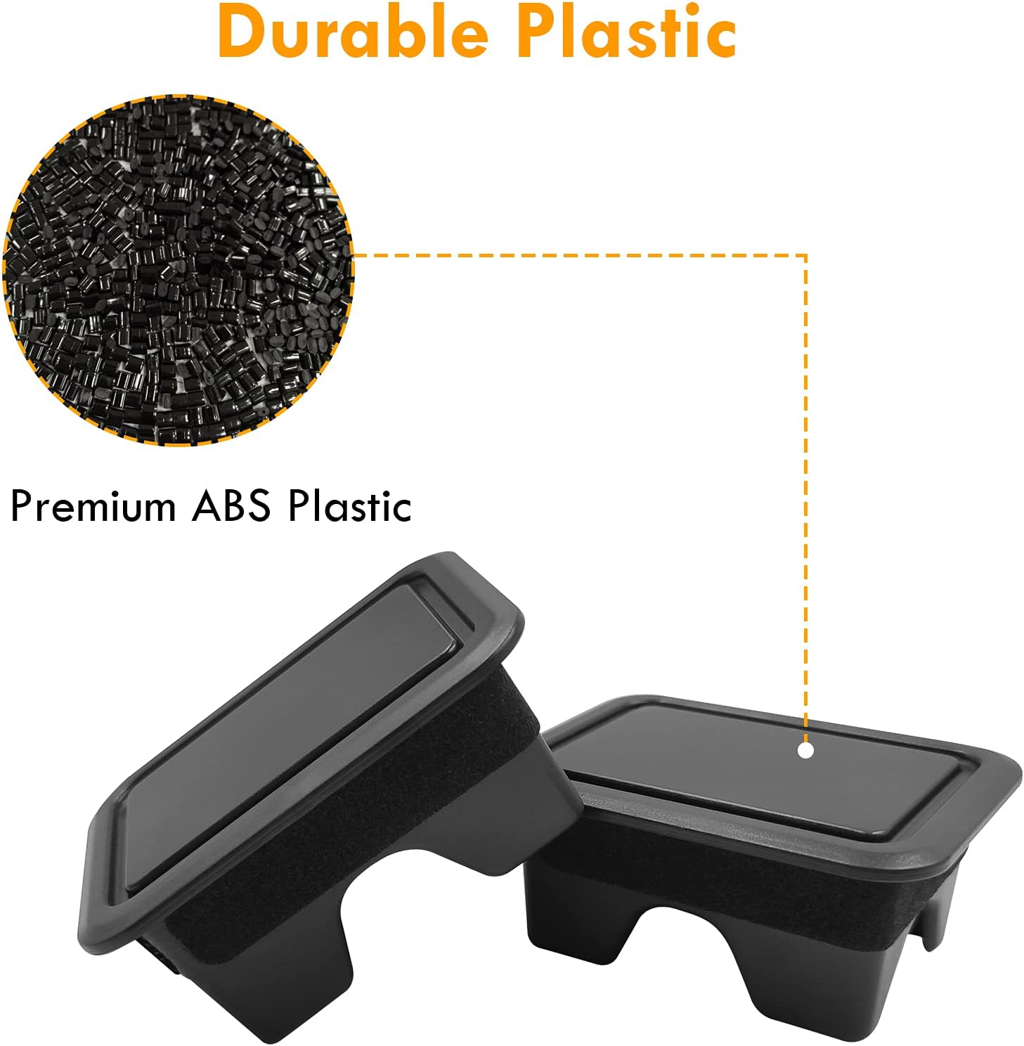 Moonlinks Ram 1500 Stake Pocket Covers, Rear Truck Bed Rail Stake Pocket Cover Compatible with Dodge Ram 2019-2024(Set of 2) image number 2