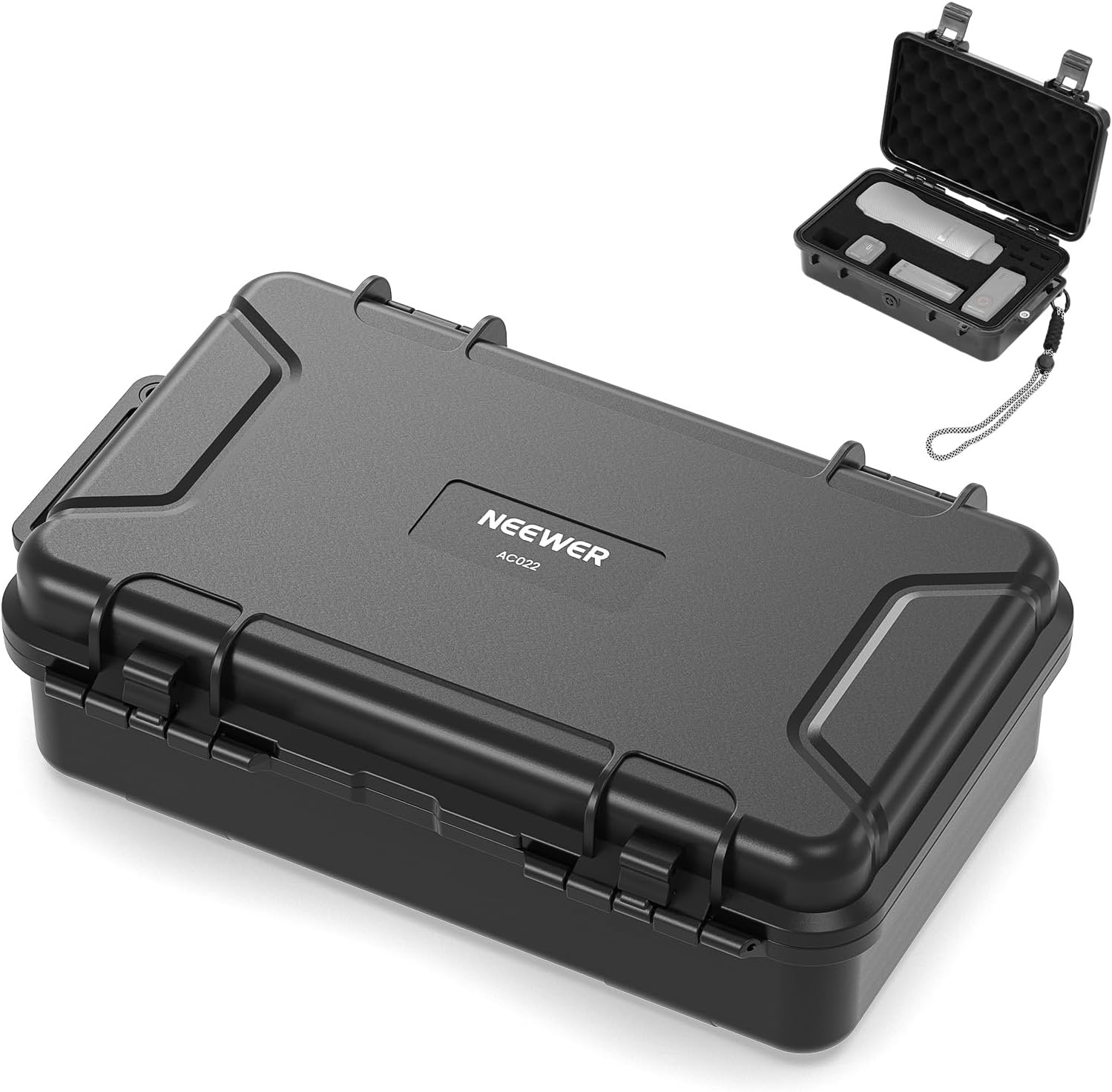 NEEWER Hard Case Compatible with DJI Osmo Pocket 3 & Creator Combo Accessories, IP67 Waterproof Dustproof Shockproof Portable Travel Storage Case with Custom Foam Inserts & 17 Slots, AC022 image number 1