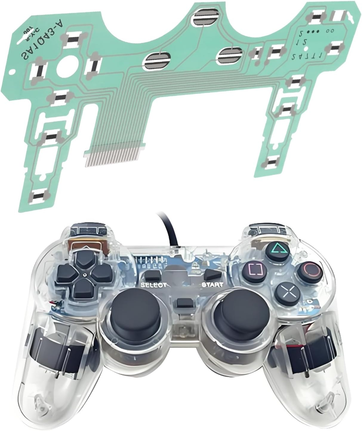 4PCS Ribbon Cable Circuit Board Conductive Film Compatible with PS2 Controller 18Pin Connector Port Replacement Button Replacement Film (SA1Q43A 18P) image number 6