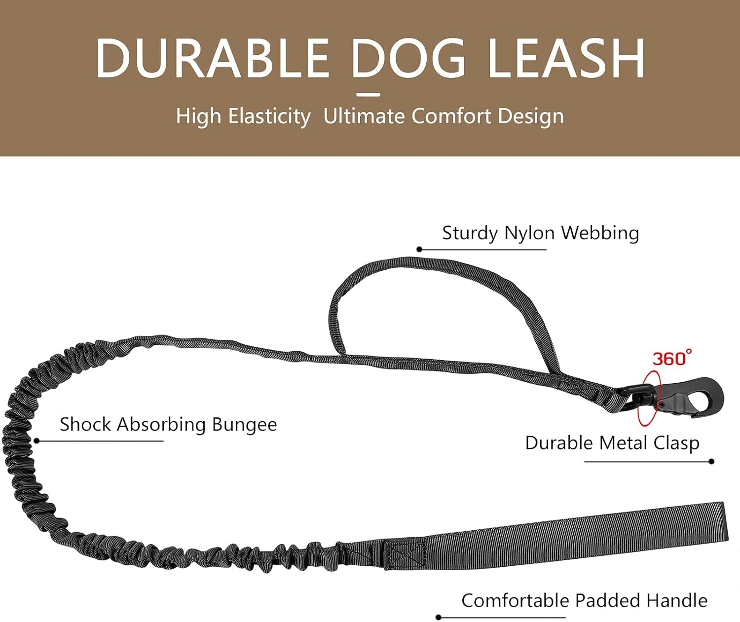 DAGANXI Tactical Dog Collar Leash Set, Adjustable Military Training Nylon Dog Collar with Controll Handle and Heavy Metal Buckle for Medium and Large Dogs，With Patches and Airtags Case (L, Black-Set) image number 3