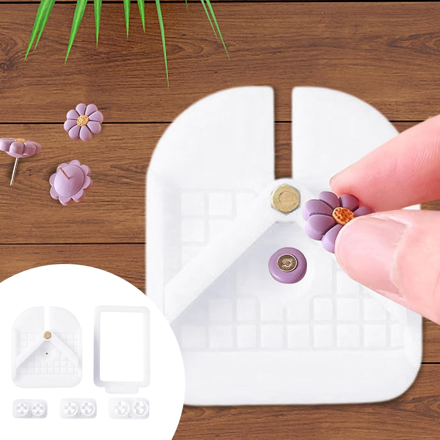 Stud Post Embedding Tool for Polymer Clay Earring, Polymer Clay Tools for Clay Jewelry, Earring Post Embedder Tool image number 2