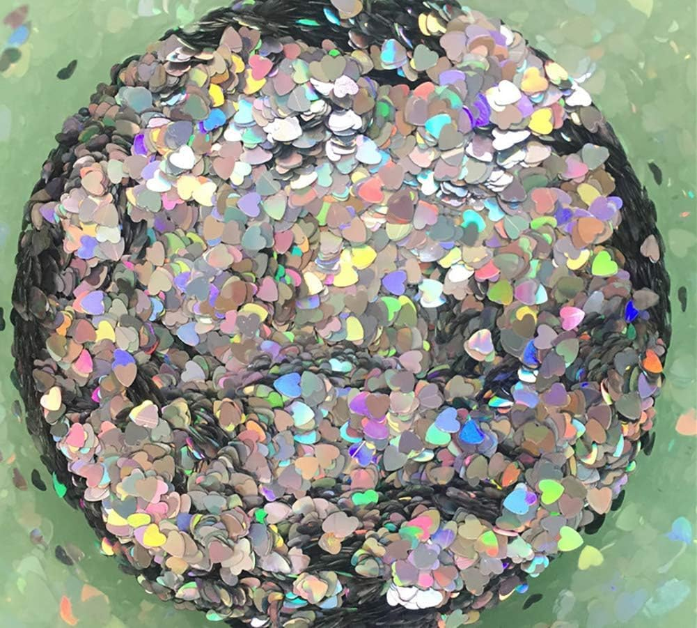 Heart Glitter Confetti 2Mm Heart-Shaped Confetti Laser Sequins for Party Decoration, DIY Crafts, Premium Nail Art (Butterfly, One Size)