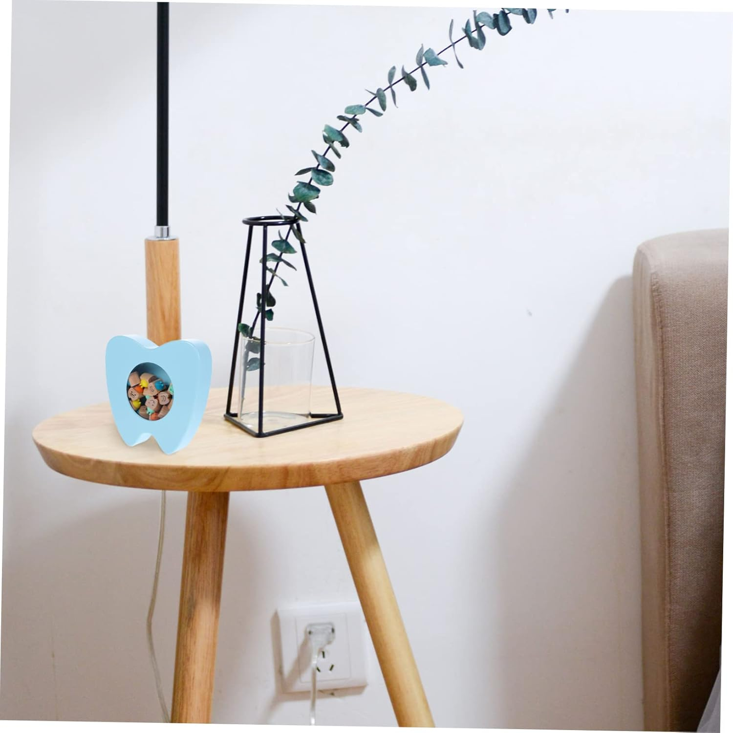 ERINGOGO Tooth Keepsake Box Wooden Tooth Storage Organizer Adorable Design for Preserving Childhood Memories Boys image number 1