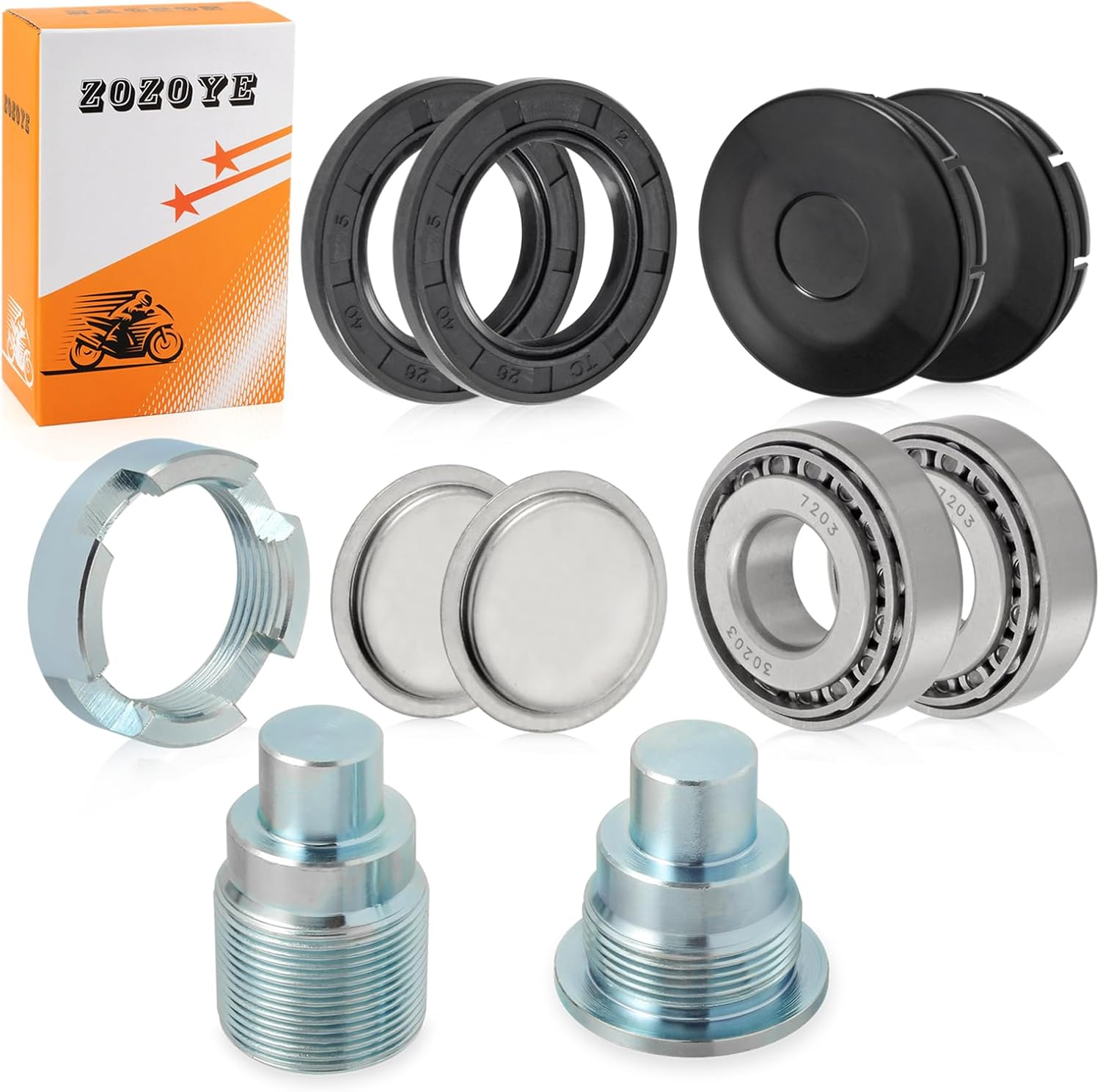Swingarm Repair Kit Bearing Seal Bolt Lock Nut Cap for HONDA Rancher Fourtrax Foreman Recon TRX 250 300 400 450 500 TRX250X TRX250EX image number 3