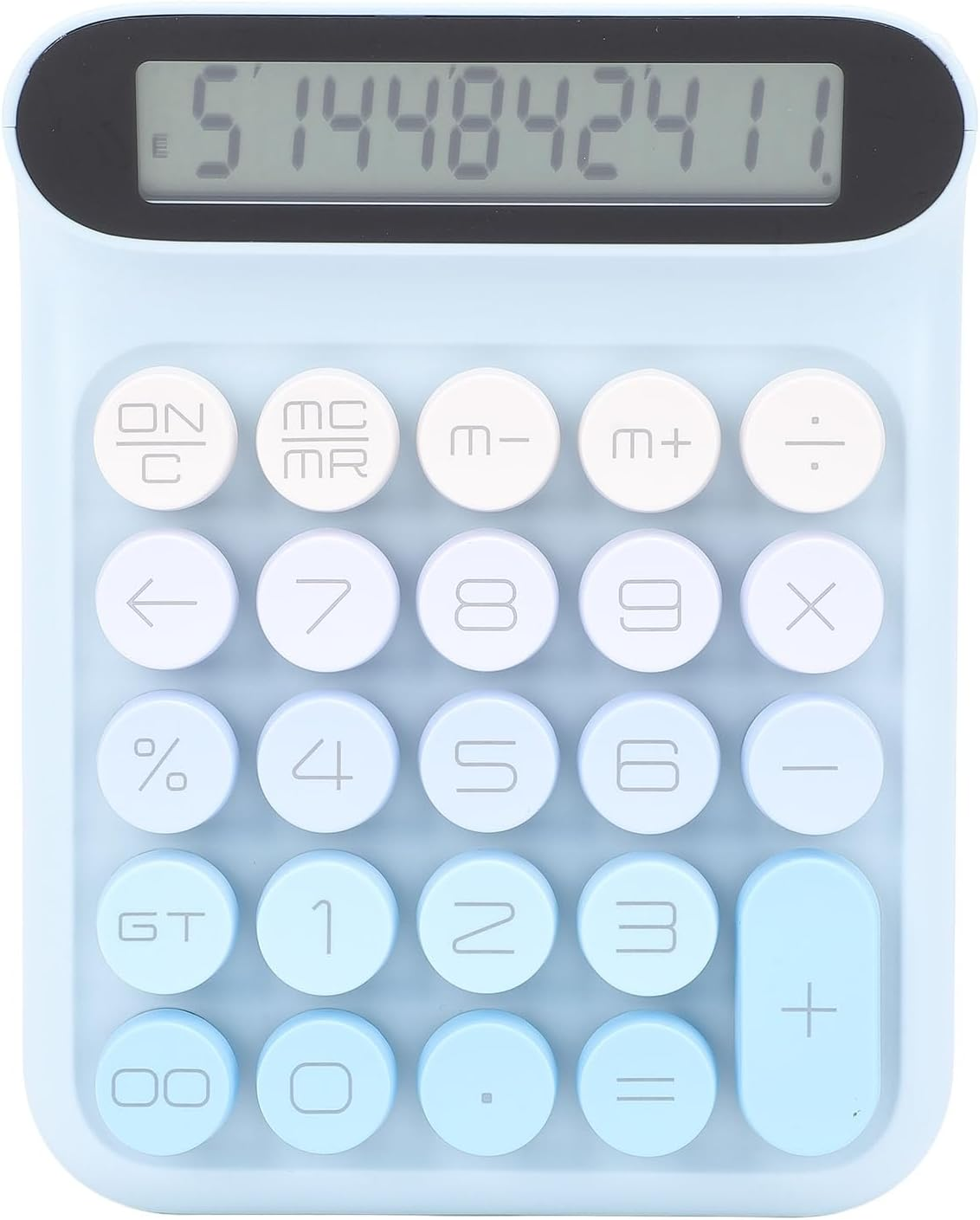 Mechanical Switch Calculator, 24 Keys Mechanical Calculator with Detachable Keycaps, Desktop Calculator with LCD Display, Cute Calculator, Automatic Sleep (Black)