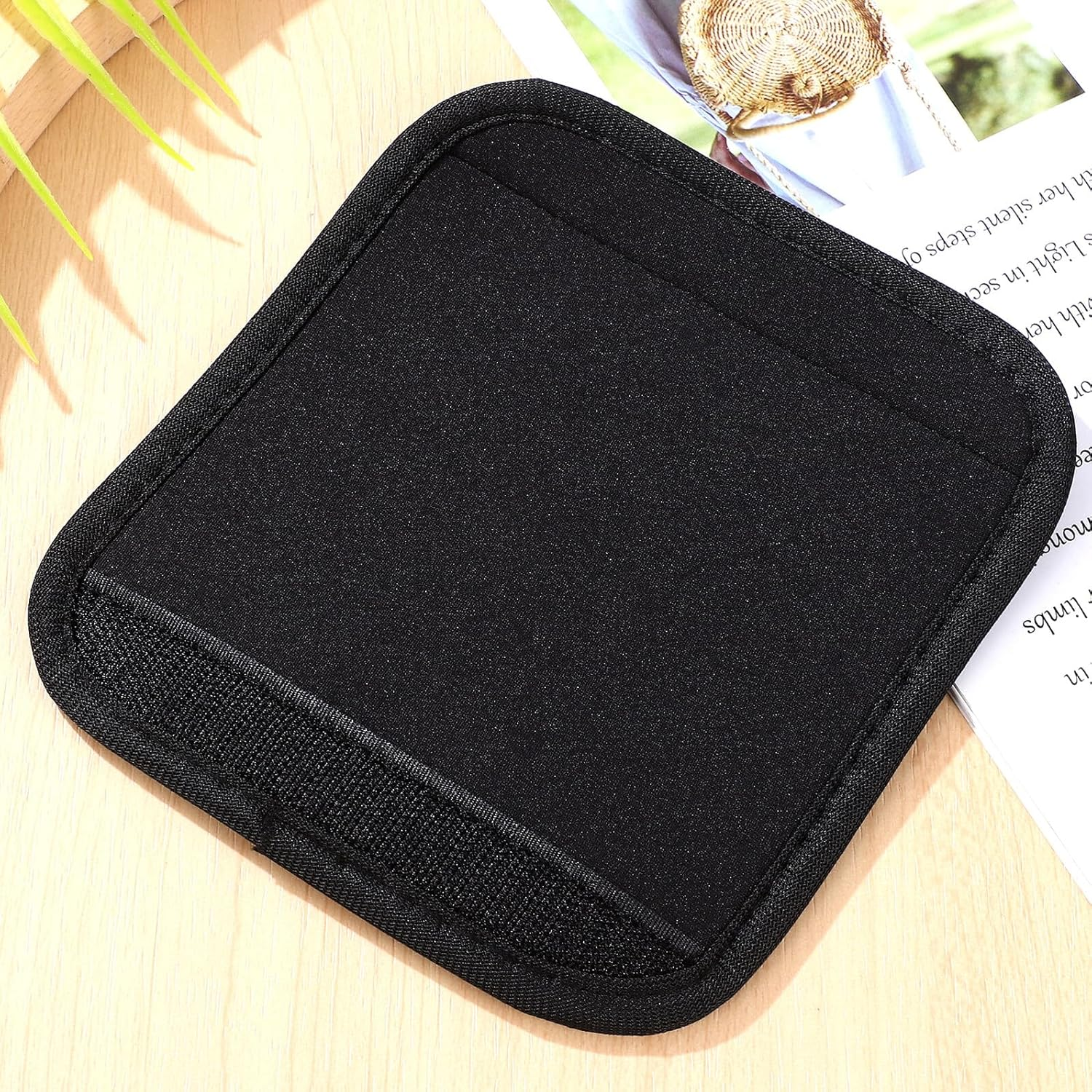 TIKODIDA Travel Suitcase Handle Wraps Black Neoprene Cover Luggage Trolley Handle Grip Sleeve and Comfortable Carrying image number 4