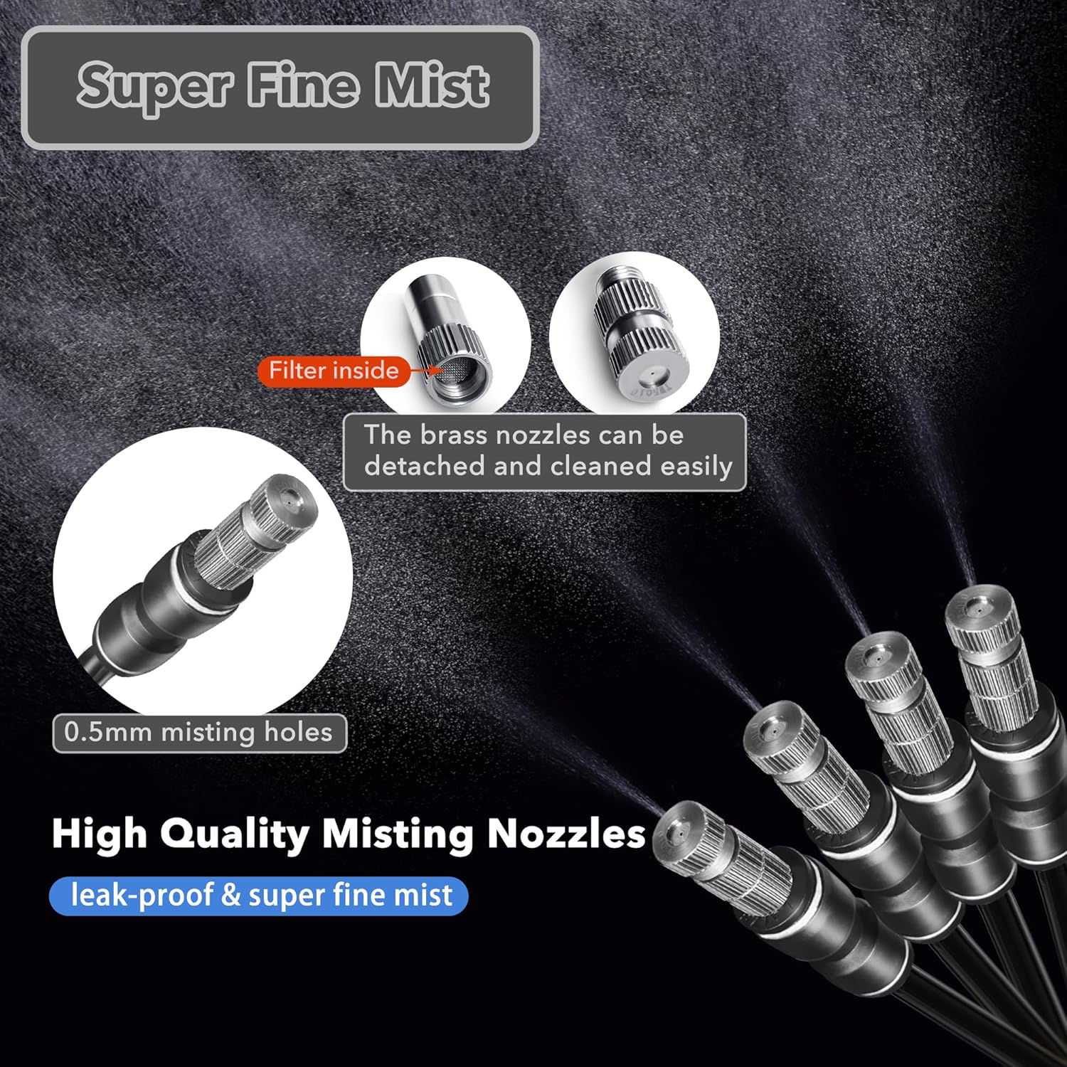 High Standing Misting System for Patio, 4-Way Misters for outside Patio, Versatile Misting Cooling System image number 2