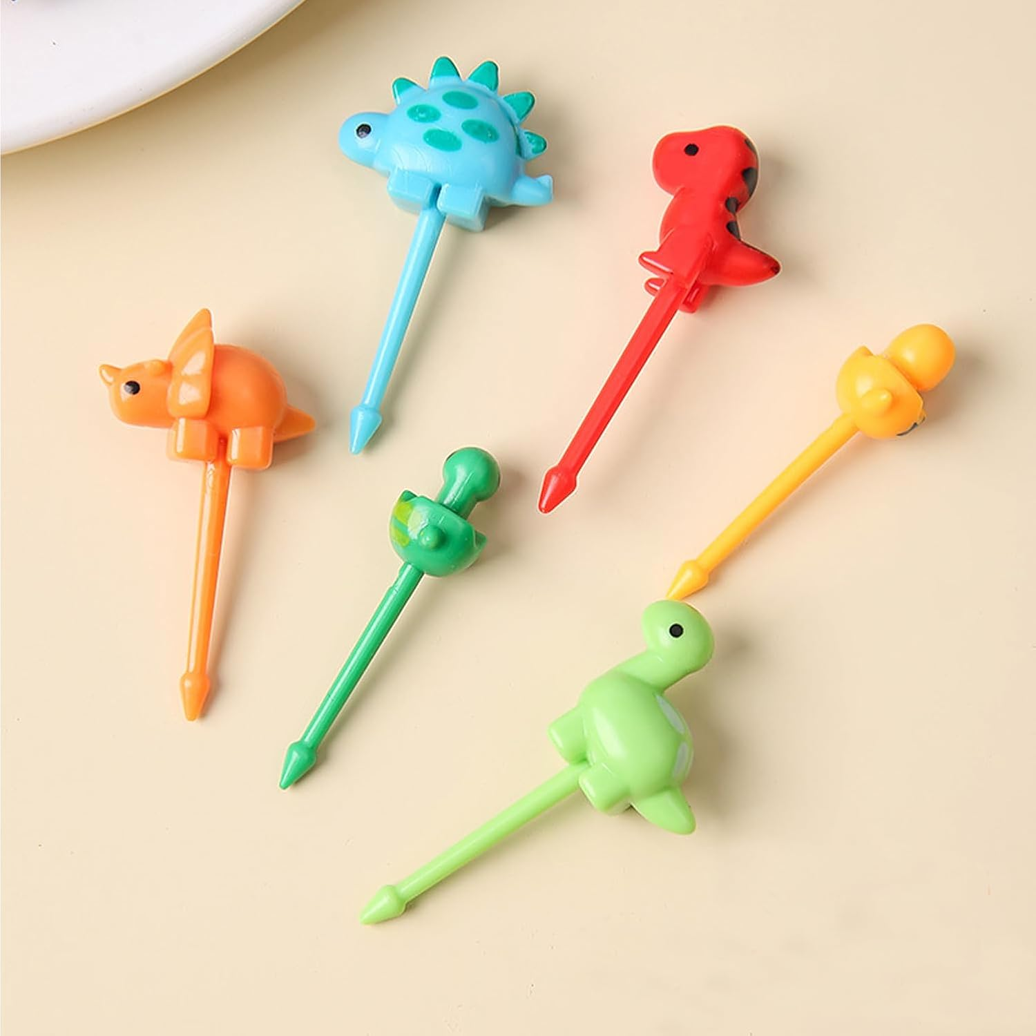 28 PCS Food Picks for Kids, Dinosaur Unicorn Vehicle Car Animal Fruit Picks, Cute Food Toothpicks, Lunch Bento Box Accessories for Kids/Toddler image number 4