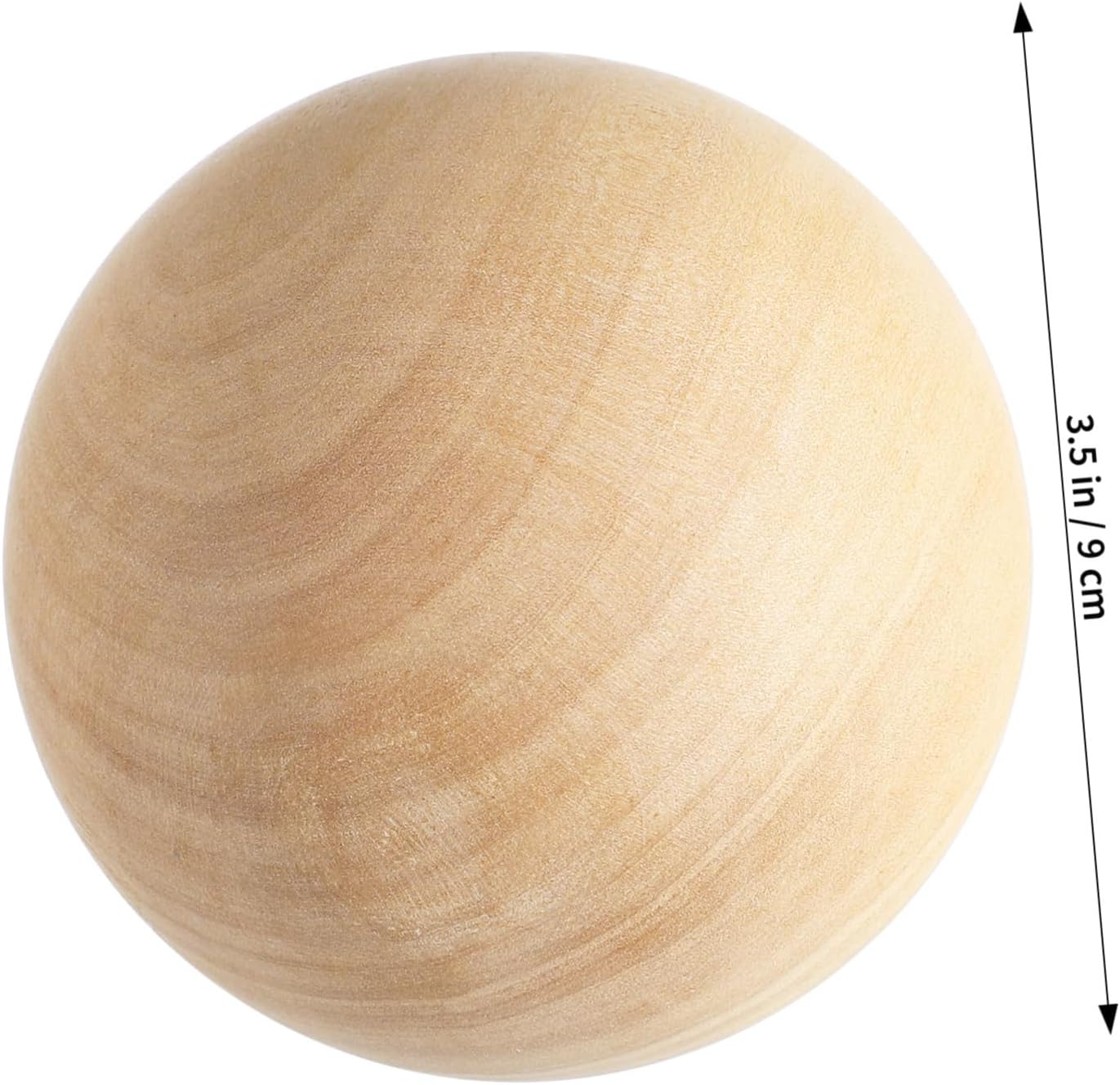 Tofficu Wooden round Ball for Crafts DIY Projects Solid Wood Ball for Sensory Play and Arts Crafts Supplies image number 1