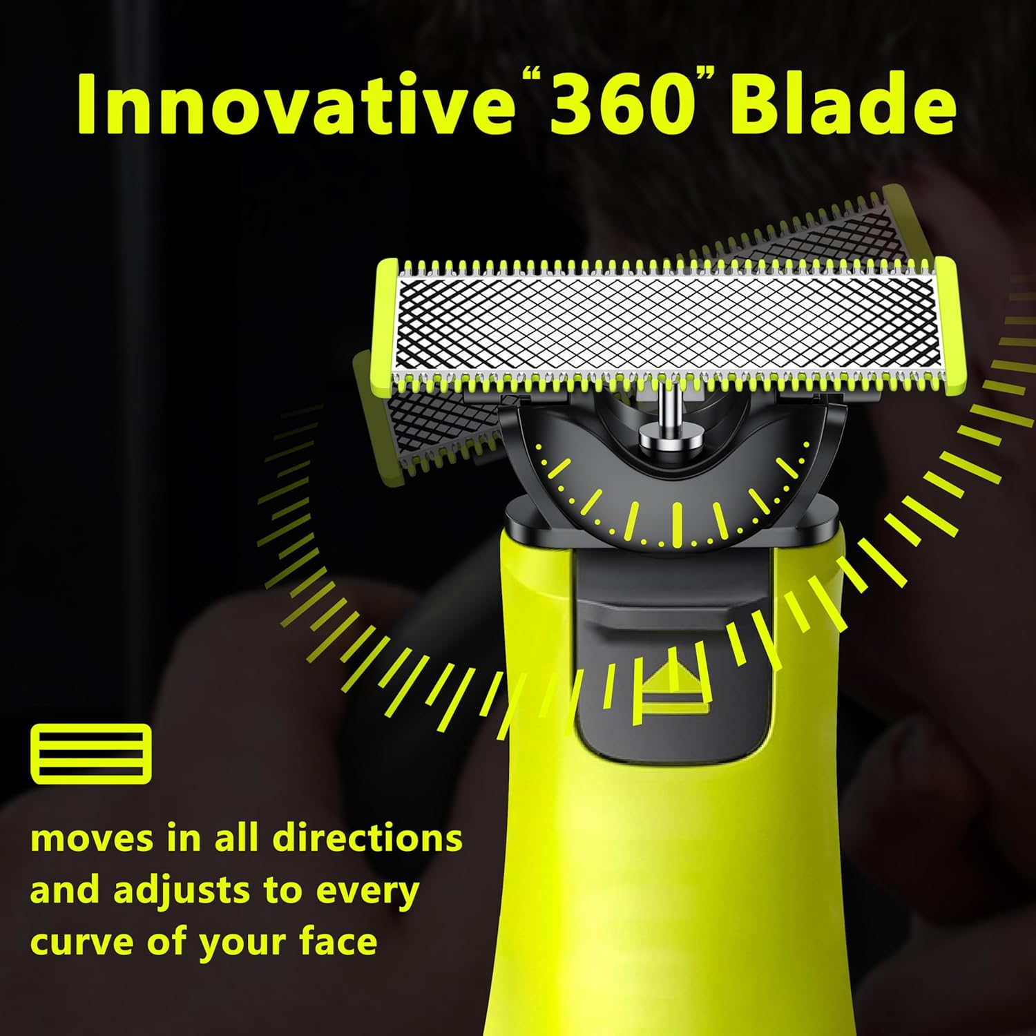 Oneblade 360 Blades for Philips,Genuine Replacement Blades for Oneblade Electric Shaver and Trimmer,Durable Stainless Steel, Trim, Edge and Shave,2 Pack, QP430/60 image number 3