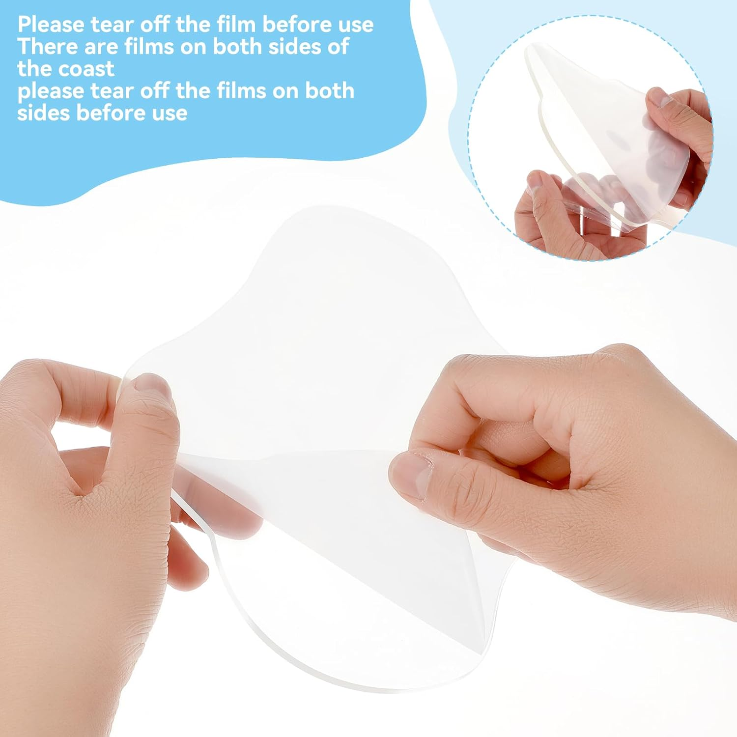 2 Packs Acrylic Coaster Transparent Irregular Bar Drink Coasters Coffee Cups Clear Decorative Plates Insulated Dish Mat for Desk Tabletop Protection Kitchen Office Ornaments Posing Props image number 3