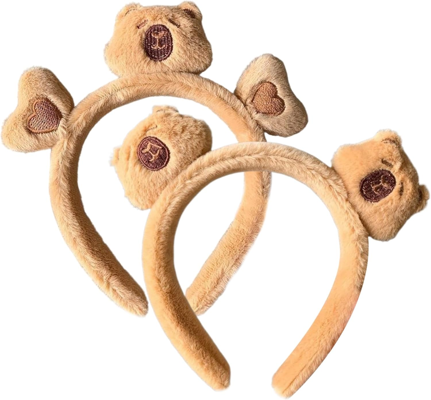 Plush Headband Capybara Style Cute Animal Headbands for Washing Face Elastic Soft Hair Accessory for Women Girls Style2 image number 3