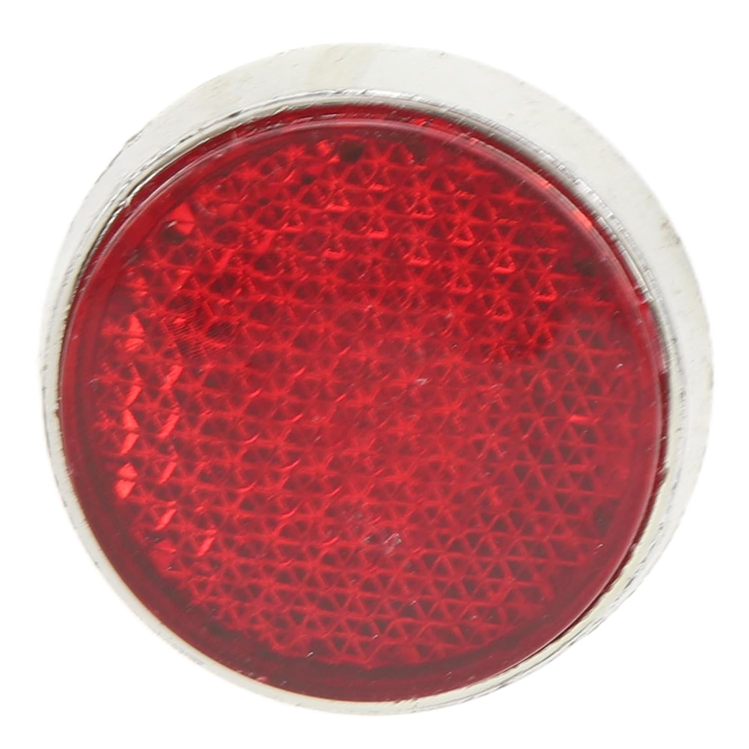 4Pcs Red round Reflector, High-Brightness Waterproof Stylish round Red Safety Reflector 42Mm for M6 Thread Motorbike, ATV, Scooters, Bikes image number 5