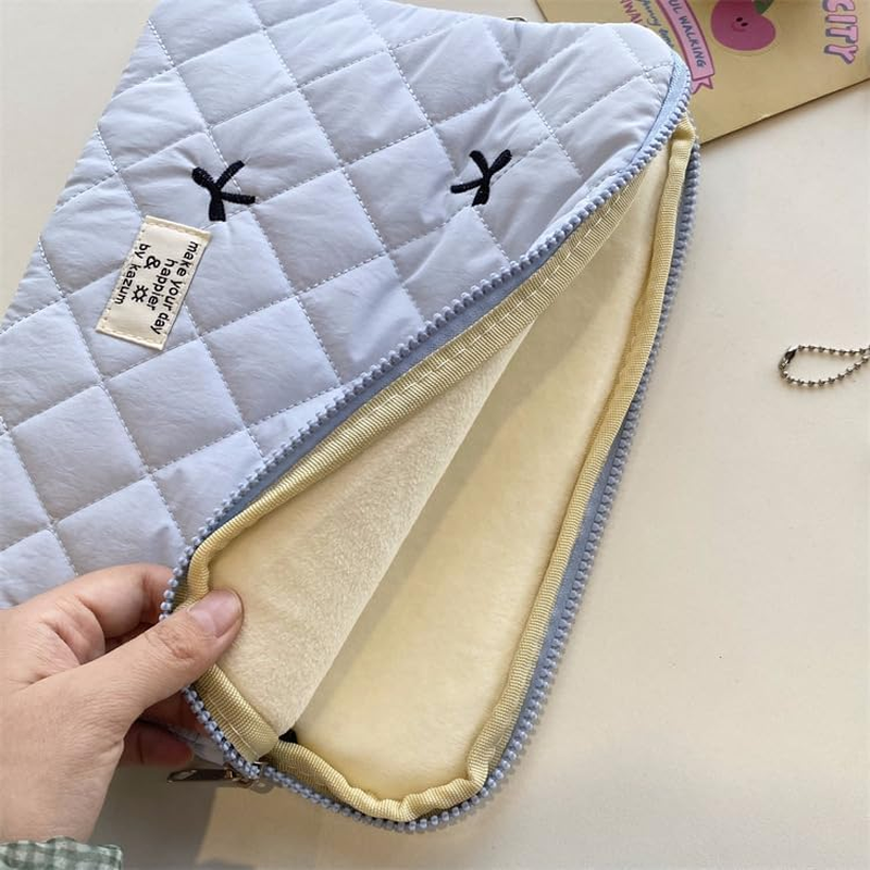 Cute Bow Graphic Carrying Laptop Bag Y2K Preppy Laptop Sleeve Case Bag Kawaii Pad Computer Protect Case Pouch (13-14 Inch,Blue) image number 1