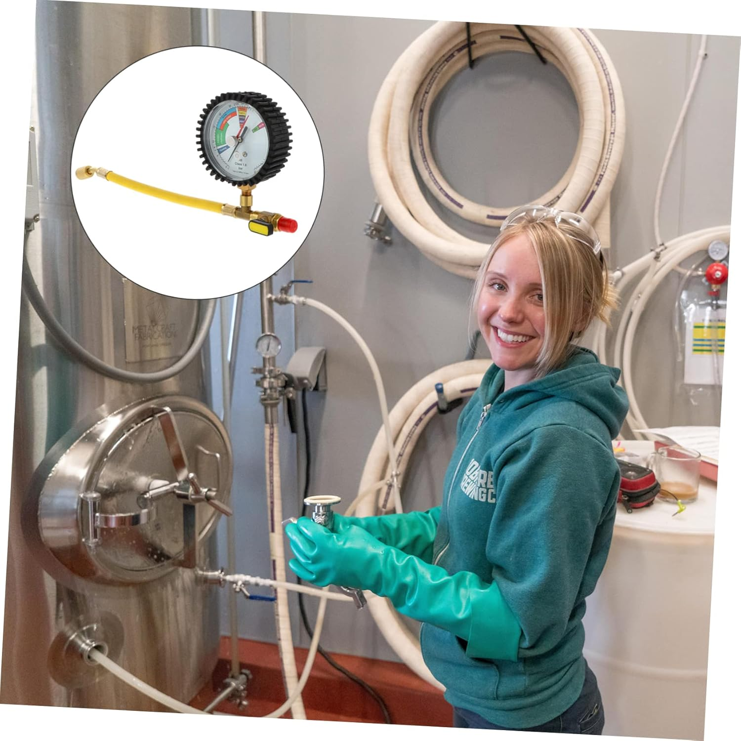 PLAFOPE 3Pcs Refrigeration Equipment Pressure Gauge Nitrogen Pressure Tester Automotive Central Air image number 6