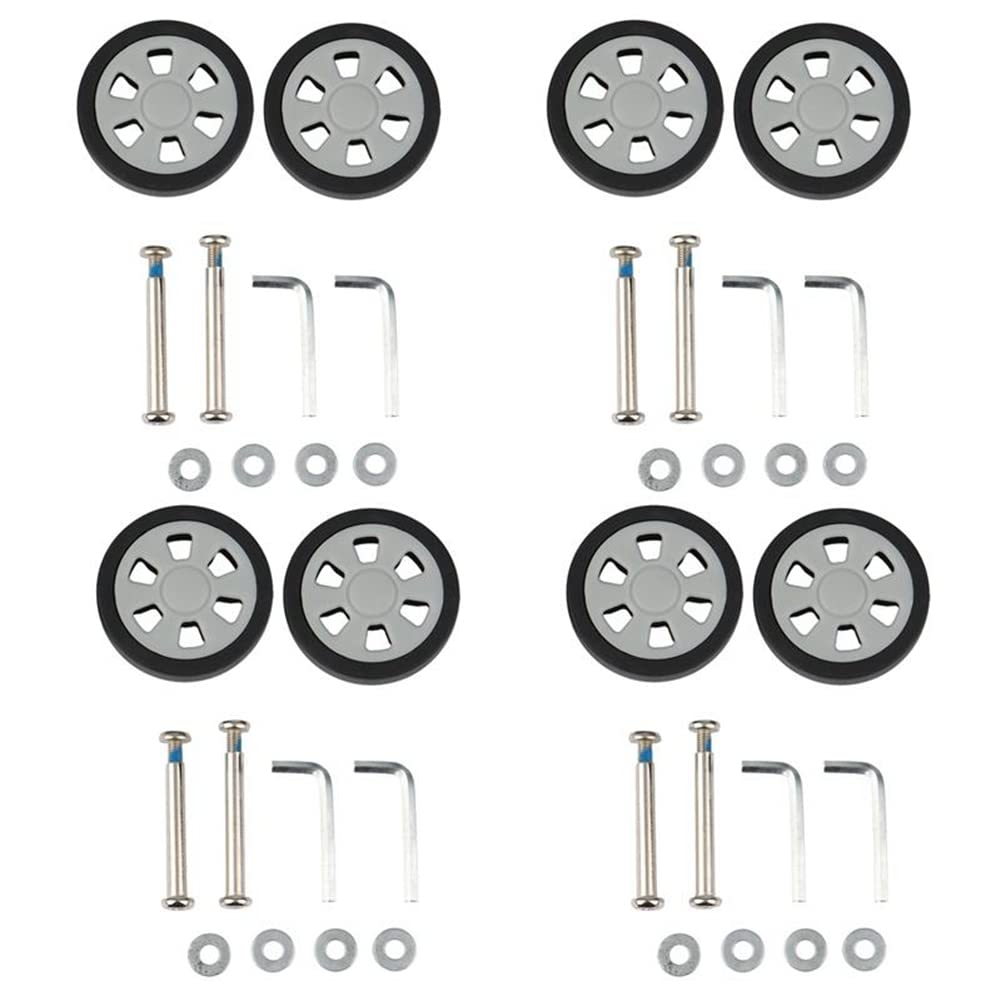 Anlayliay 8X Luggage Accessories Wheels Aircraft Suitcase Pulley Rollers Mute Wheel Wear-Resistant Parts Repair 55X12Mm