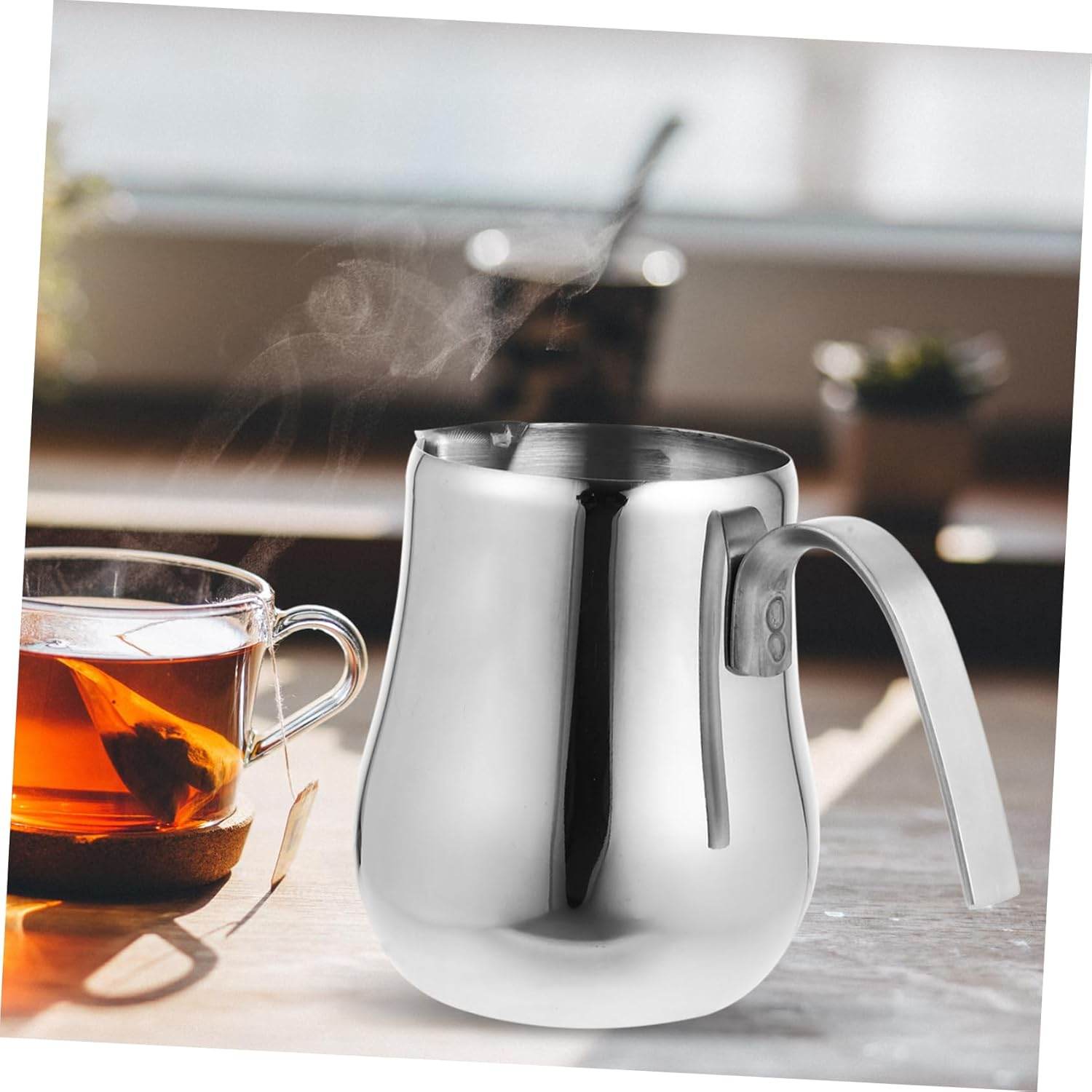 Cabilock Hand Brewing Kettle Stainless Steel Coffee Pot for Espresso Milk Frothing Pitcher Long Handle for Tea Ceremony image number 3