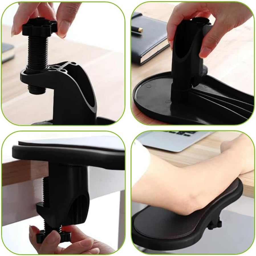 GYWHOOFT Arm Rest Support for Desk,Desk Extender, Elbow Support,Computer Keyboard Armrest, Arm Support Enthusiasm, Elbow Support Bracket, Easy to Install, Suitable for Home Office Computer Desk image number 2