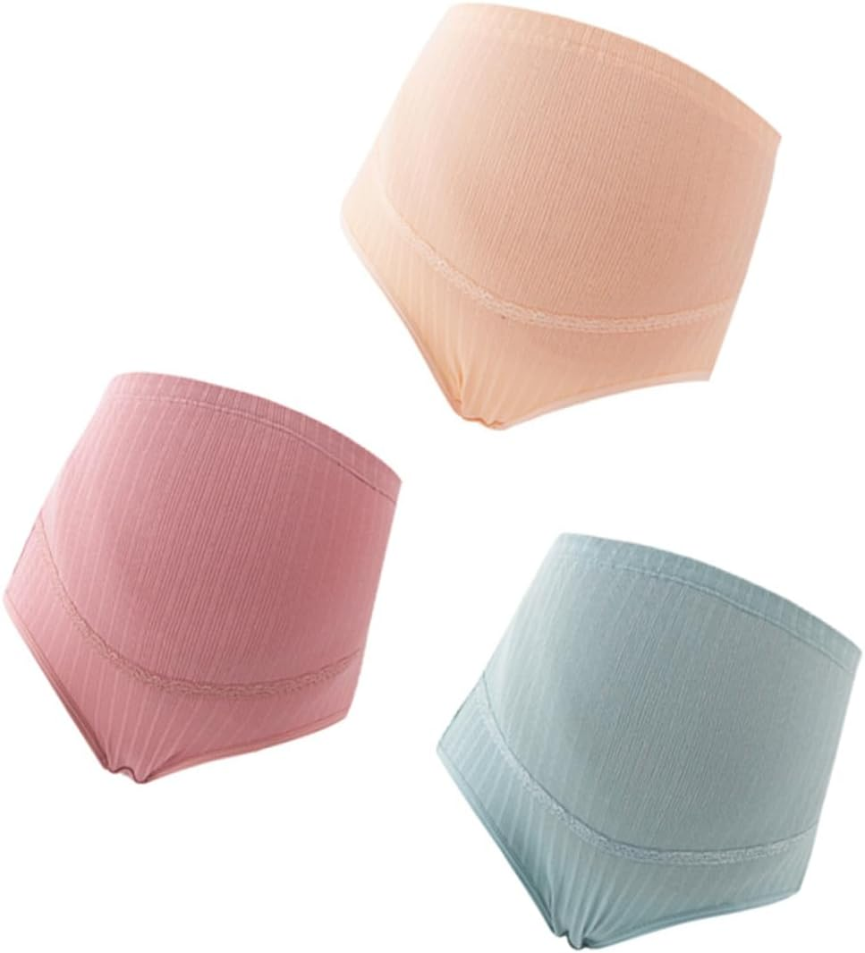 3Pcs High Waisted Maternity Underwear Cotton Underwear Panties Comfortable Maternity Wear Clothes for Women Pregnant Clothes for Women High Waist Knickers image number 6