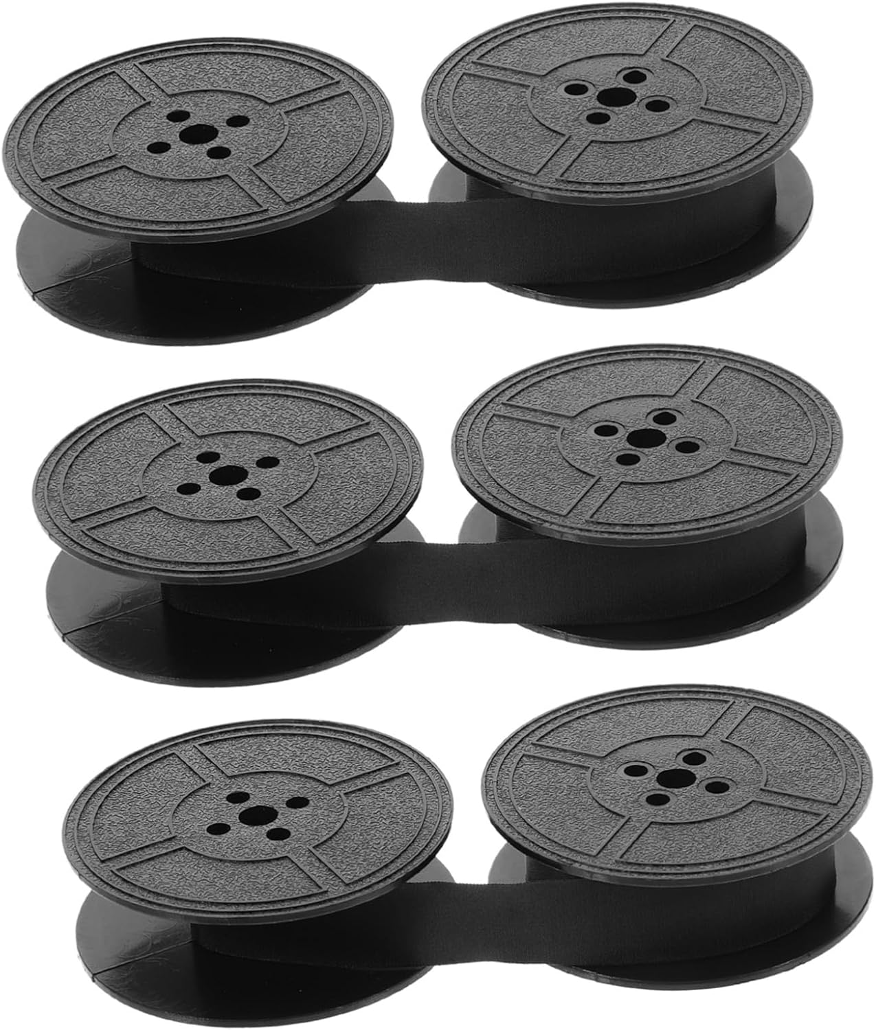 CAXUSD 3Pcs Twin Spool Typewriter Ink Ribbon Replacement for Models Nylon Compatible with Vintage Manual Typewriters for Home Office Use