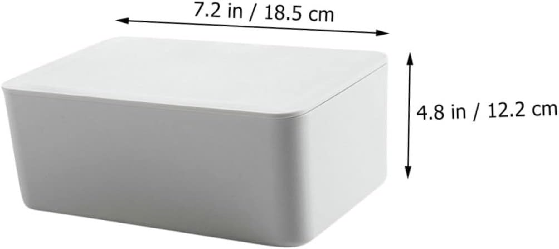 LABRIMP Wet Tissue Box and Napkin Storage Container with Lid, Dustproof Sealed Wipe Holder for Home and Office Desktop, 2Pcs White and Black image number 5