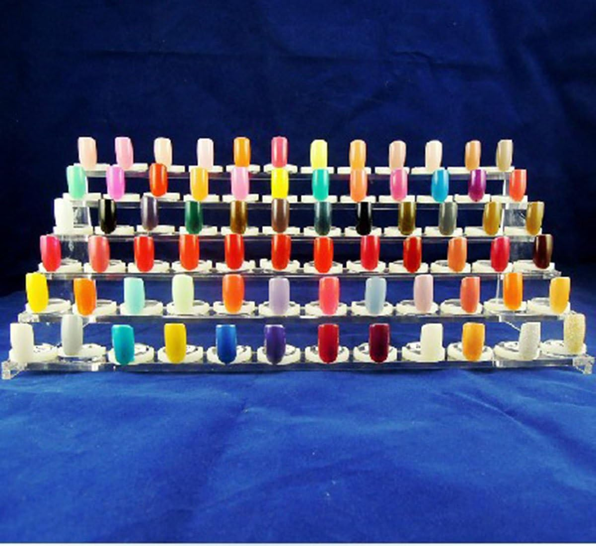 Finger Angel 100 Pcs Clear Polish Nail Display UV Gel Colour Pops Display Nail Art Ring Style Nail Tips False Nails image number 1