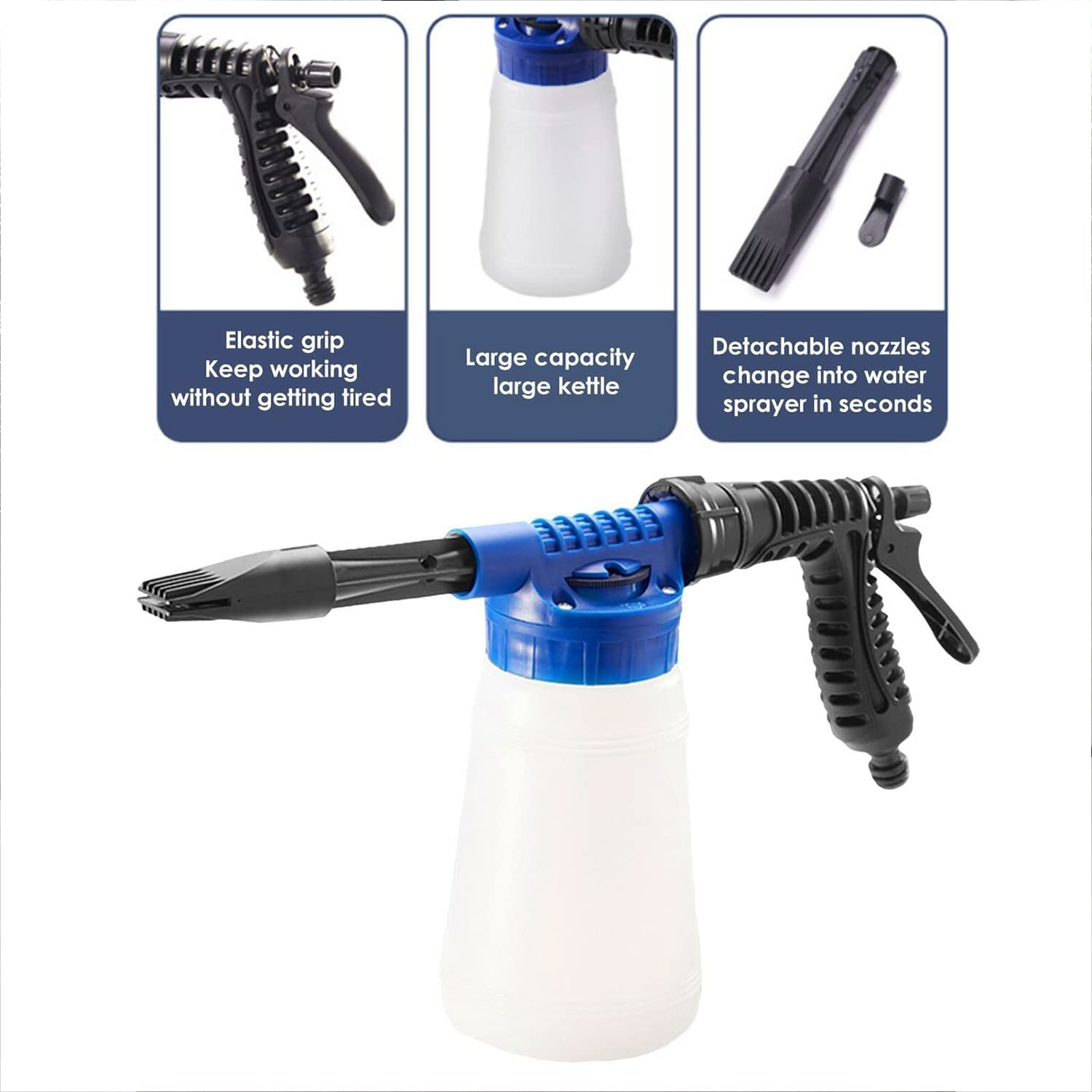 Yotsuba Car Wash Foam Gun, 900Ml Water Soap Sprayer Hose Pipe Lance Pressure Cleaning image number 2