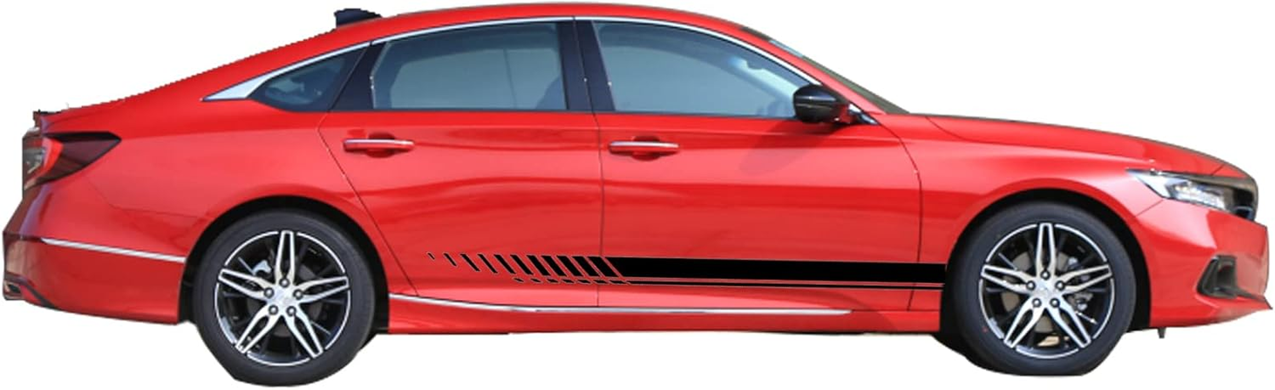 SUNJIKA Universal Vinyl Side Body Car Decals Racing Stripes Sticker Stripe Graphics Car Side Decals for SUV Off-Road Auto Car Body Side Door Decoration Racing Accessories 2PCS (Black) - Black image number 5