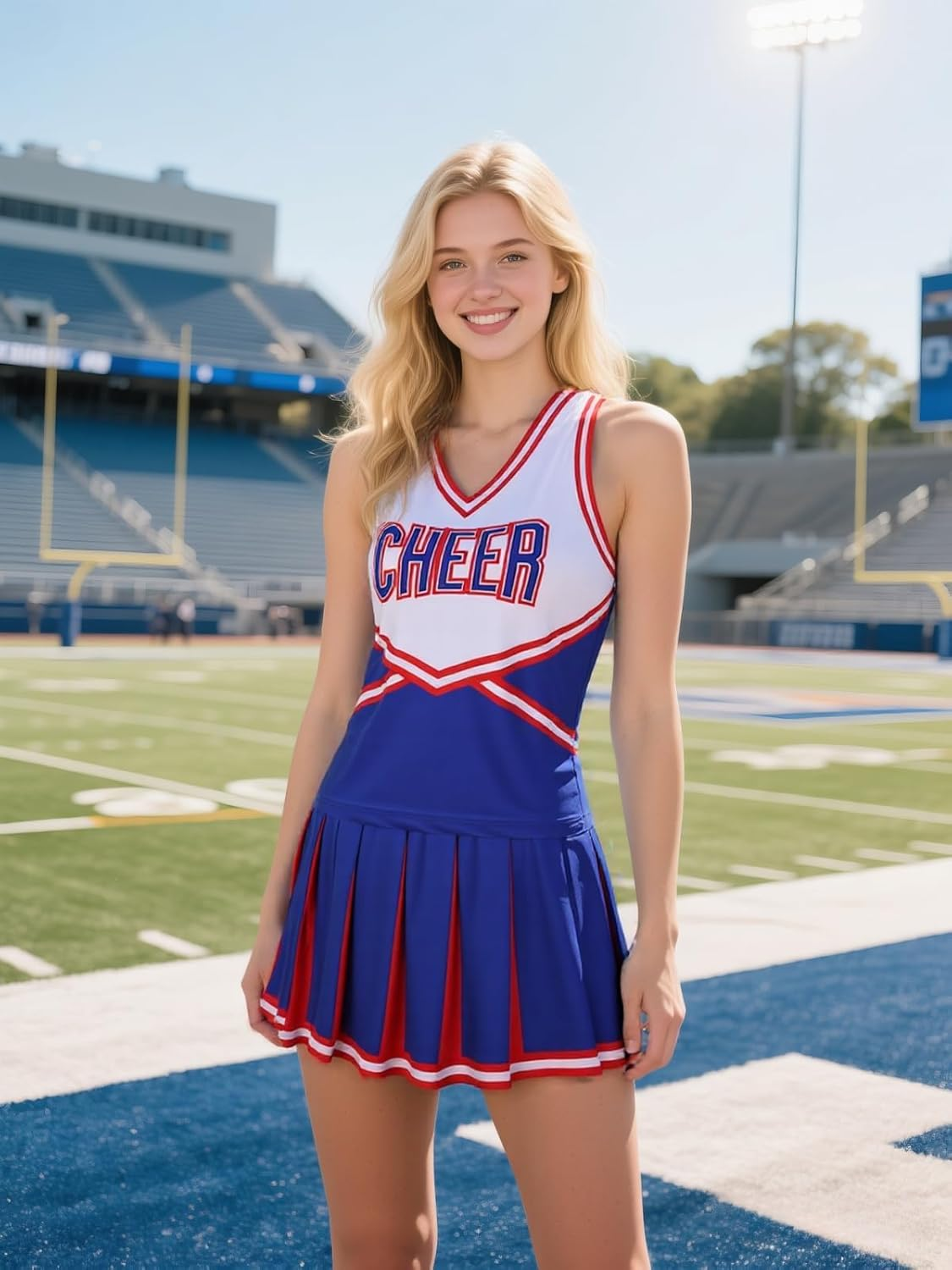 GRAJTCIN Women'S Cheerleader Costume Musical Uniform Halloween Party Fancy Outfit image number 1