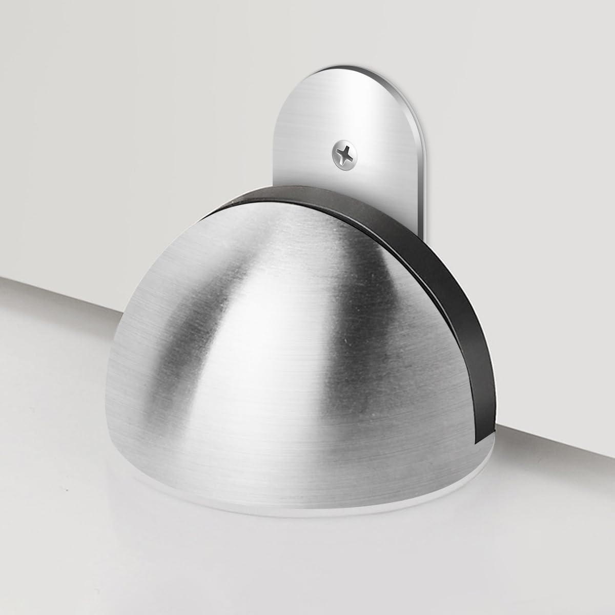 NILLOS Magnetic Door Stoppers, 4 PCS Floor Mounted Half Moon Door Stops for Home, Office, Wall Door Protection (1.77X0.98 In) image number 2