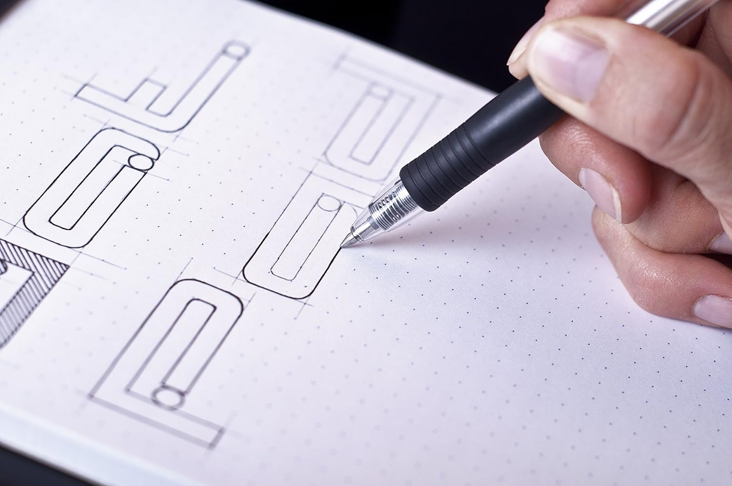 RHODIA 16559C - Stapled Notepad Dot Pad N&deg;16 Black - A5 - Dot Dotted - 80 Detachable Sheets - White Clairefontaine Paper 80 G/M&sup2; - Coated Card Cover - Pack of 10 Pads image number 6