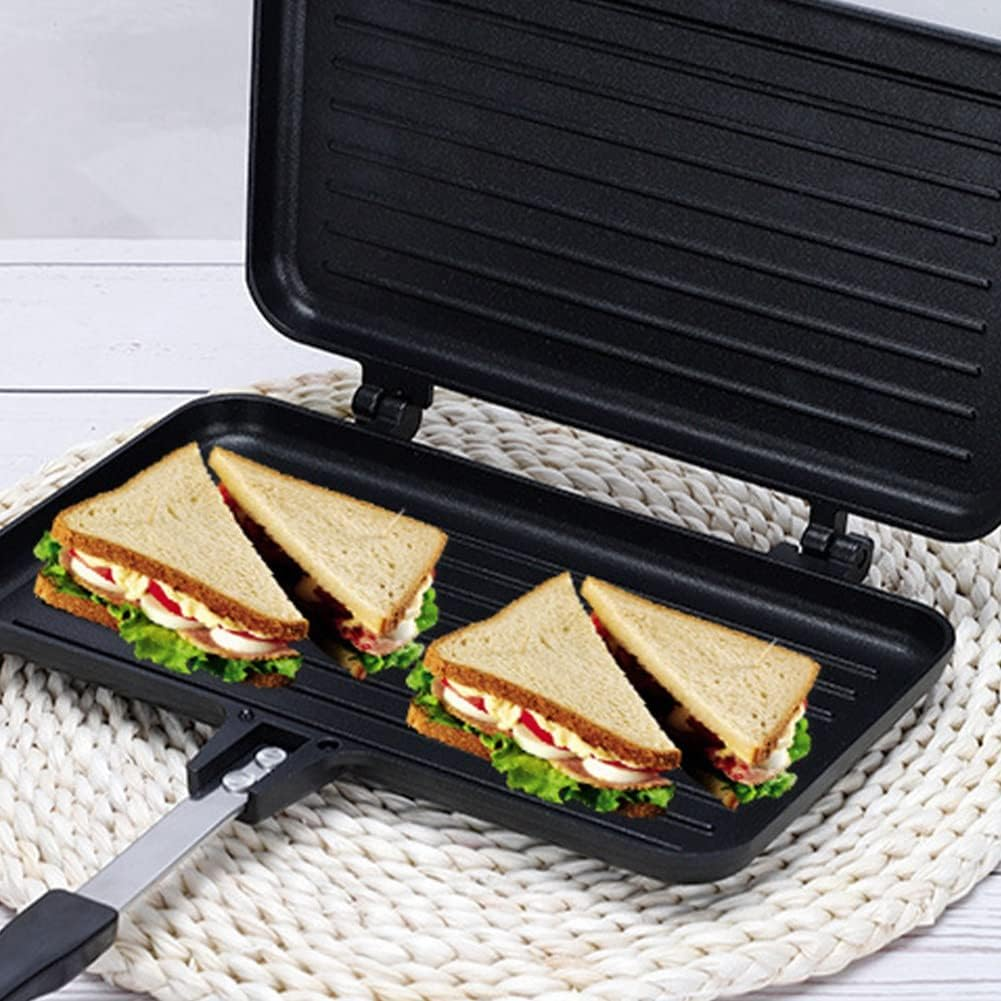 Gas Non-Stick Sandwich Maker Sandwich Maker Aluminium Alloy Mould Grill Frying Pan image number 5