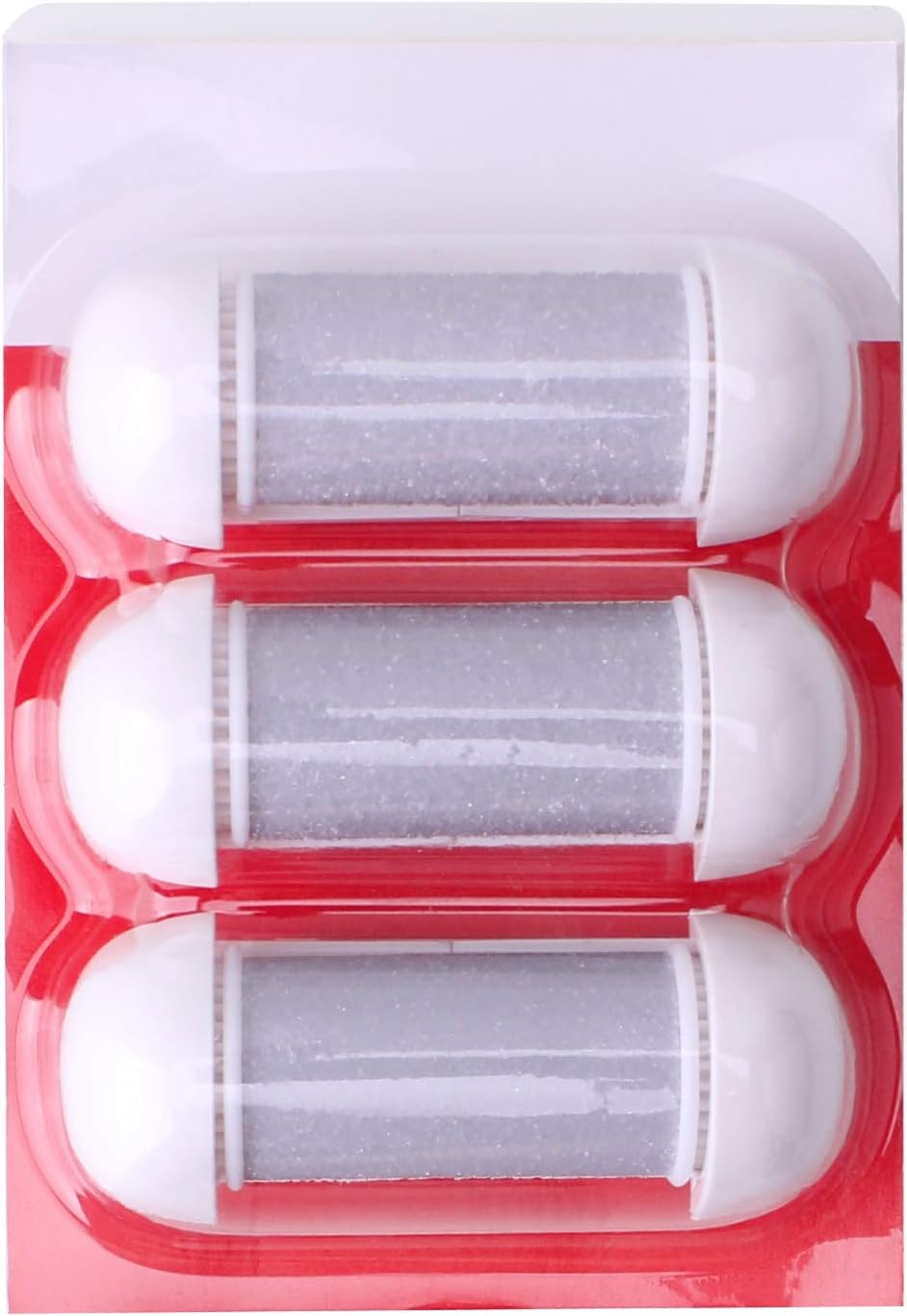 Electric Pedicure Device Replacement Roller Heads,Elmchee 3 Different Mineral Stone Professional Feet Care Perfect Grinding Heads Pack of 3 (Grey) image number 3