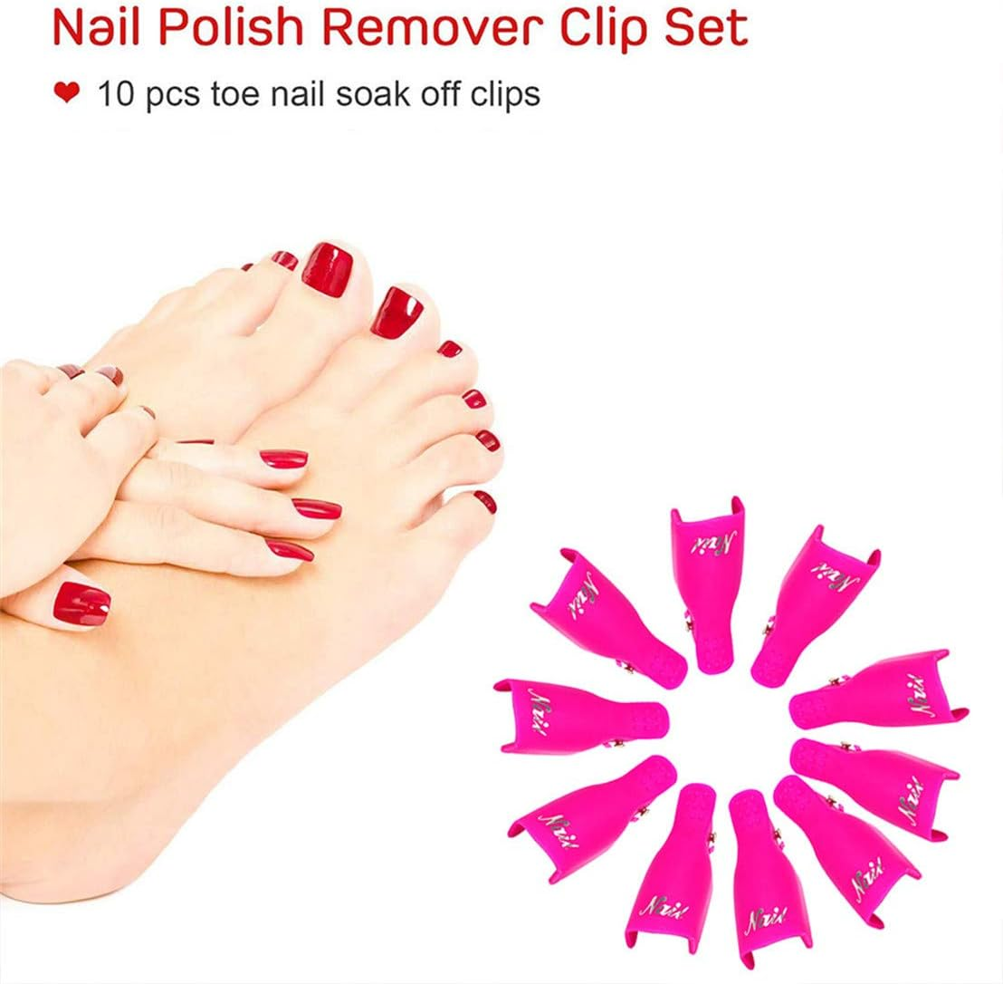 IME Nail Polish Remover Clips Set, Nail Art Gel Cap Soak Clip UV Manicure Soaking Away Nail Clips Gel Polish Remover Wrap Tool Pack of 10 image number 2