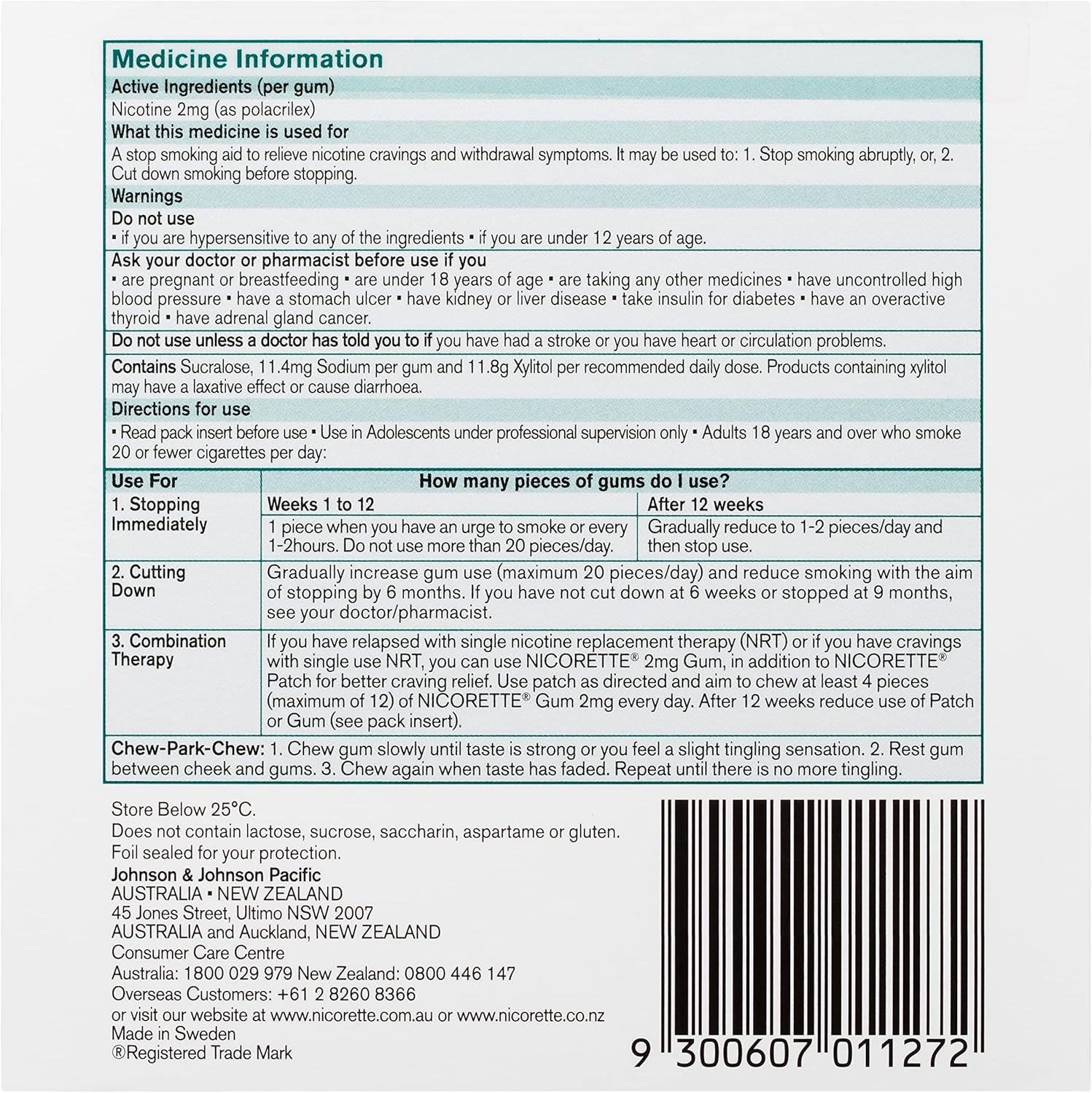 Nicorette Quit Smoking Regular Strength Nicotine Gum Icy Mint 150 Pack image number 6