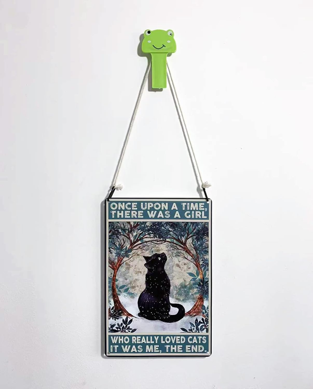 Bestylez Funny Black Cat Signs Cat Pictures Cat Poster Wall Decor, Cat Lover Gifts for Women Girl - Once upon a Time There Was a Girl Who Really Loved Cats, 8 X 12 Inch (513) image number 1