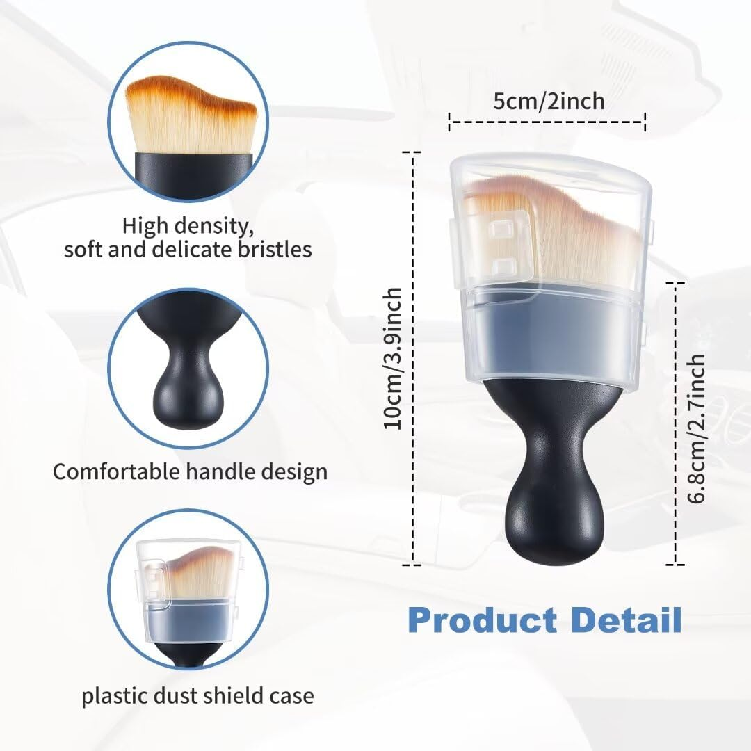 XZHFDC Car Interior and Exterior Soft Bristles Detail Dust Automotive Brush Dusting Brush Dashboard Cleaning Brush Home Office Computer Keyboard Dusting Tools+ Double-Sided Suede Cleaning Towel