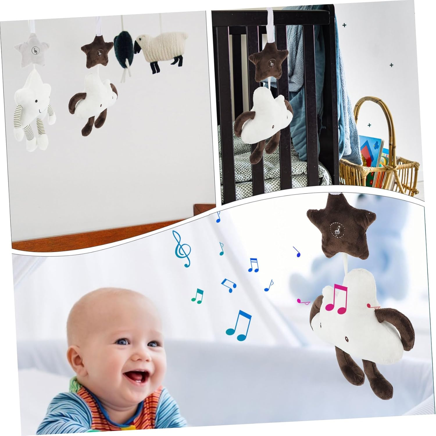 2Pcs Cloth Pendant for Crib Adorable Nursery Ceiling Ornament Hanging Crib Pendant Ornament and Nursery image number 4