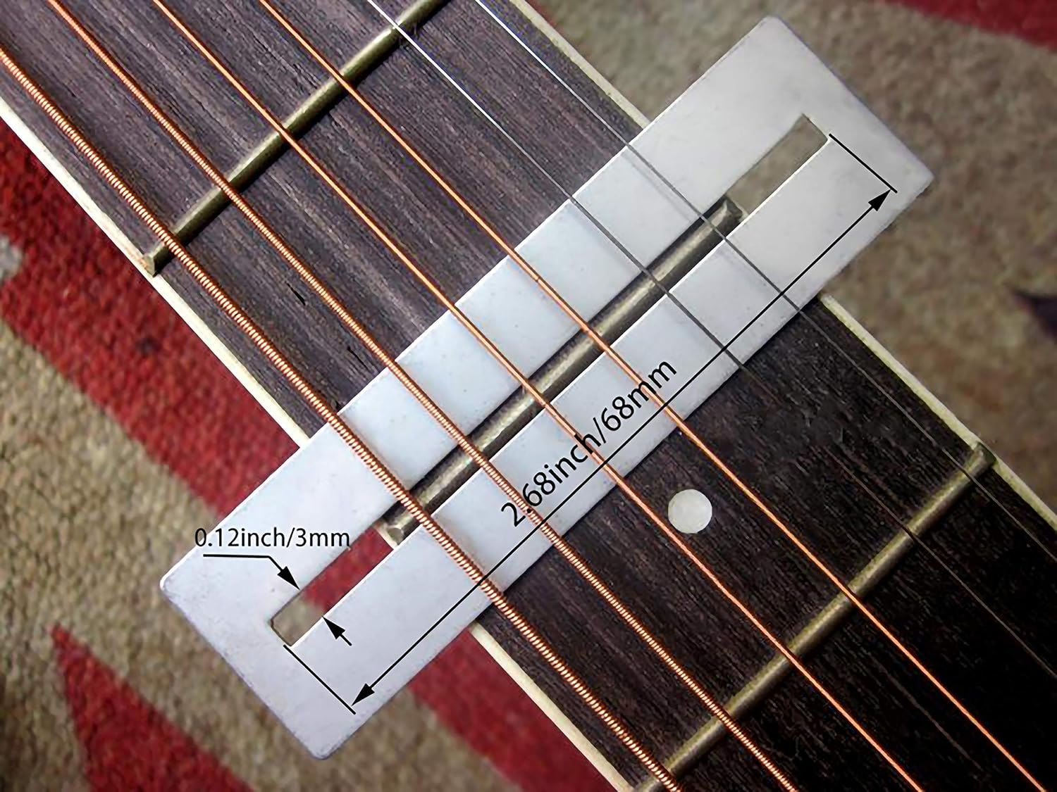 KEWAYO Guitar Fingerboard Luthier Tool Set Including Guitar Fret Crowning Luthier File, Fret Leveling Beam Sanding Leveler Beam and Fingerboard Guard Protectors for Guitar Bass image number 4