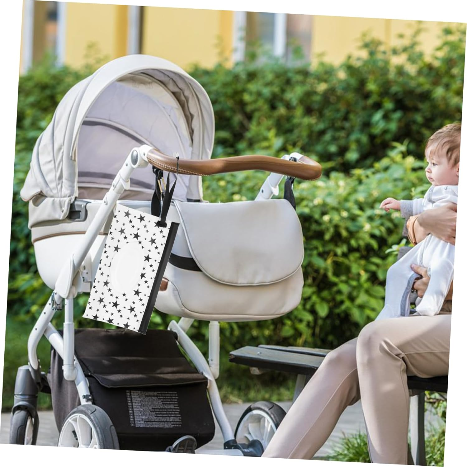 2Pcs Portable Wipes Container Refillable Wipe Pouch Travel Bag Car Bedside Tissue Dispenser Holder Case image number 4