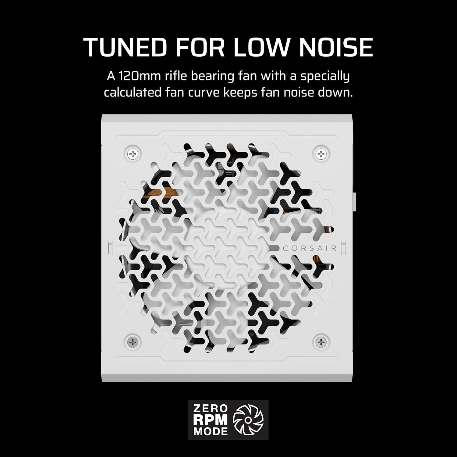 CORSAIR Rm850E (2025) Fully Modular Low-Noise ATX Power Supply with 12V-2X6 Cable &ndash; ATX 3.1 & Pcie 5.1 Compliant, Cybenetics Gold Efficiency, 105&deg;C-Rated Capacitors, Modern Standby Mode &ndash; White image number 5