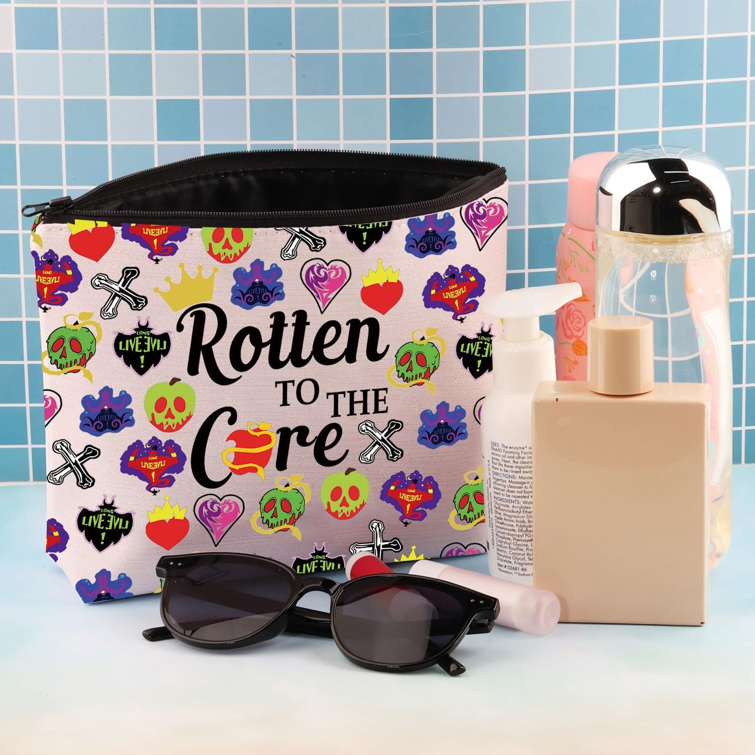 BDPWSS Descendants Makeup Bag Descendants Fans Gift Rotten to the Core Zipper Pouch Evil Queen Fans Gift Villain Lover Gift, Rotten to Core, Waterproof image number 6