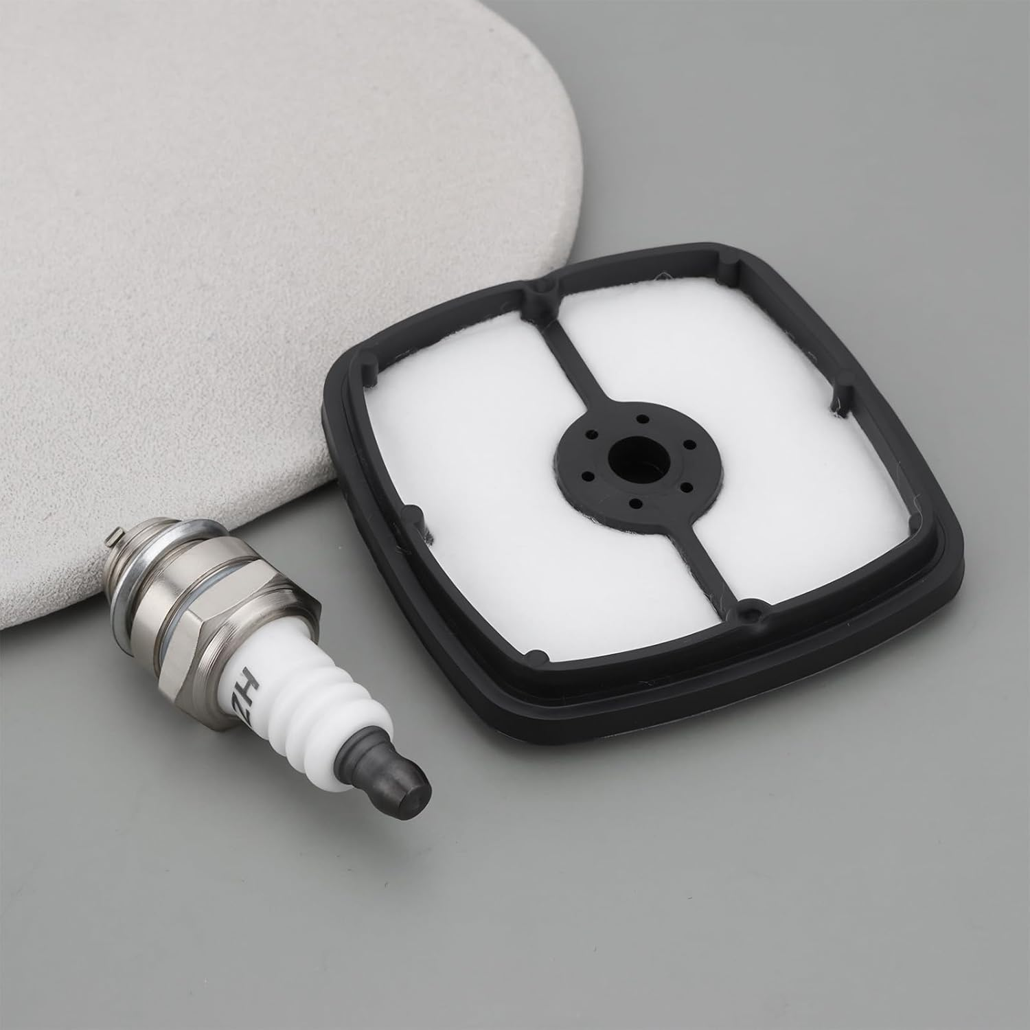 SING F LTD 3Pcs Lawn Mower Air Fuel Filter with BPMR8Y Spark Plug Maintenance Kit Compatible with Echo GT222ES image number 1