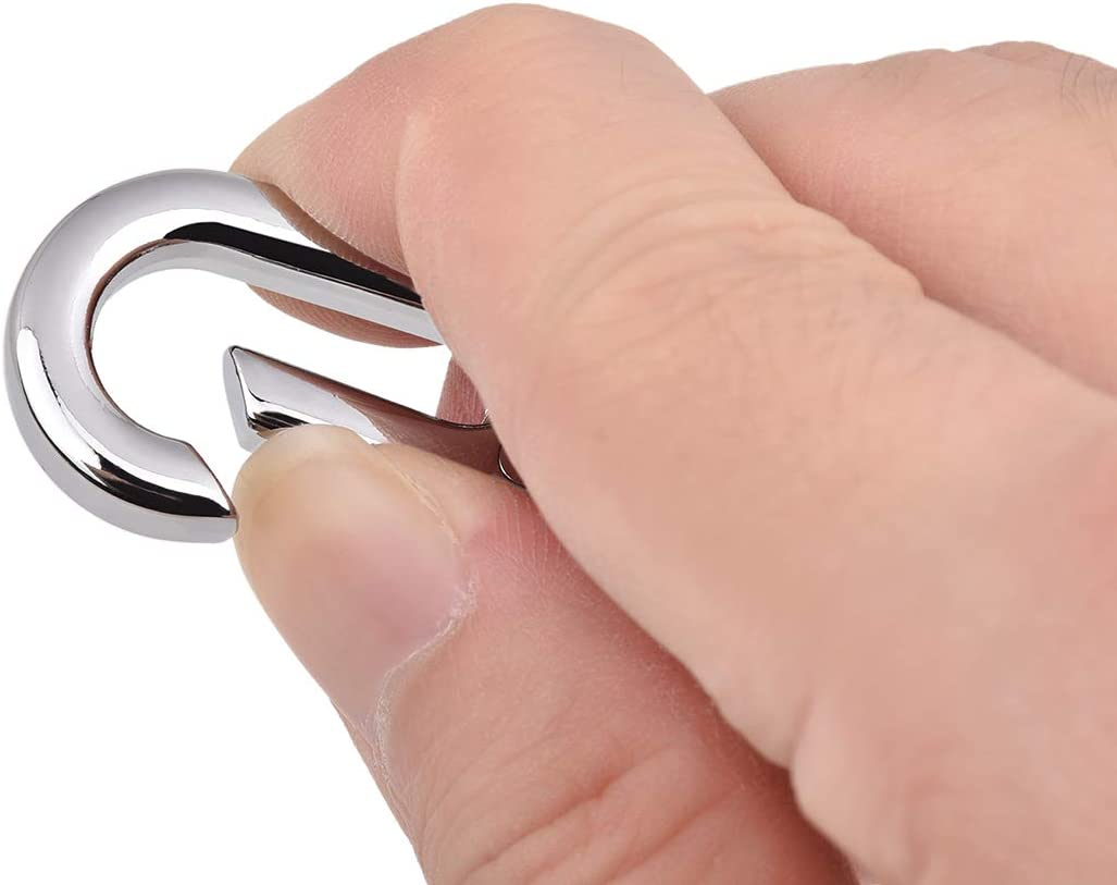 DS. DISTINCTIVE STYLE Carabiner Clip Keyring Stainless Steel Keychain with Snap Hook Quick Release Key Rings image number 4