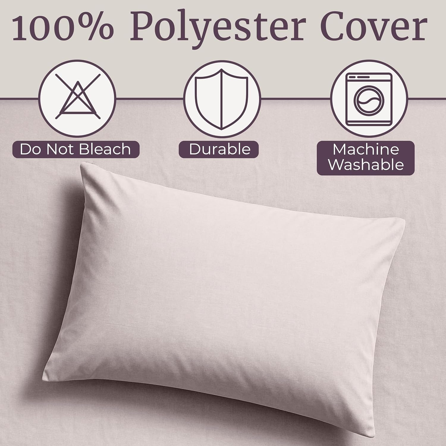 Brushed Microfiber Sheet Set- 4 Piece Bed Linens- Fitted & Flat Sheets, 2 Pillowcases- Wrinkle, Stain & Fade Resistant by Lavish Home (Queen, Beige) image number 7