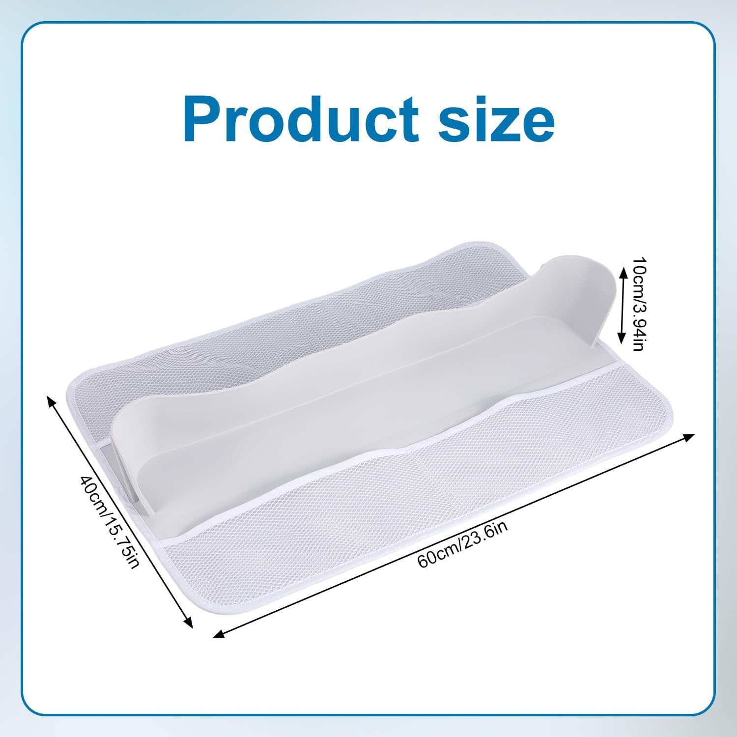 Bathtub Toy Shelf Splash Guard, Splash Protection Play Toy Holder Storage Tray with 4 Mesh Pocket Bag & 8 Suction Cup Super Adsorption, Bath Tub Topper Shelf Organizer for Children Baby Toddler image number 5